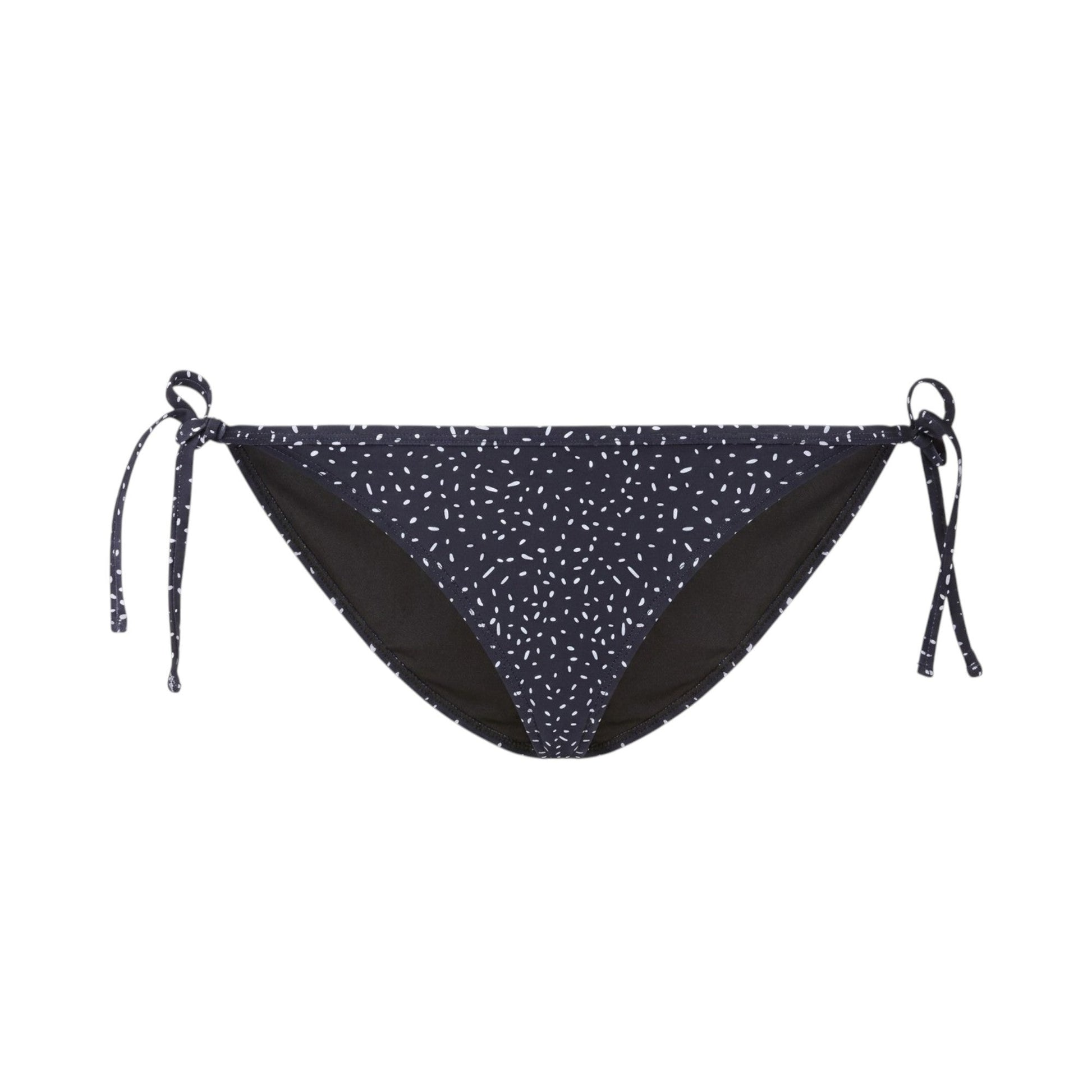 Women's Side-Tie Floral Printed Bikini Bottom,Black