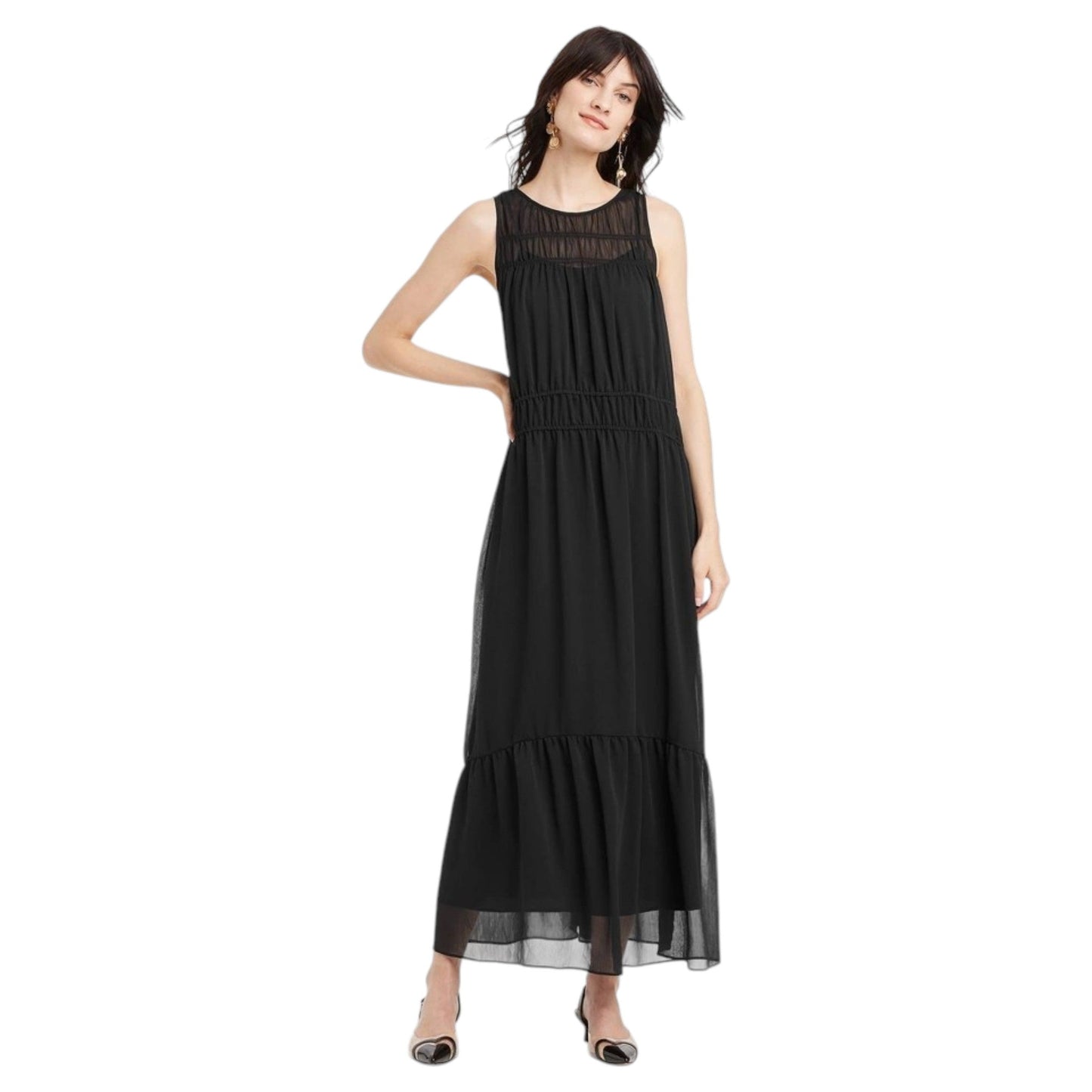 Women's Plain Solid Dress,Black