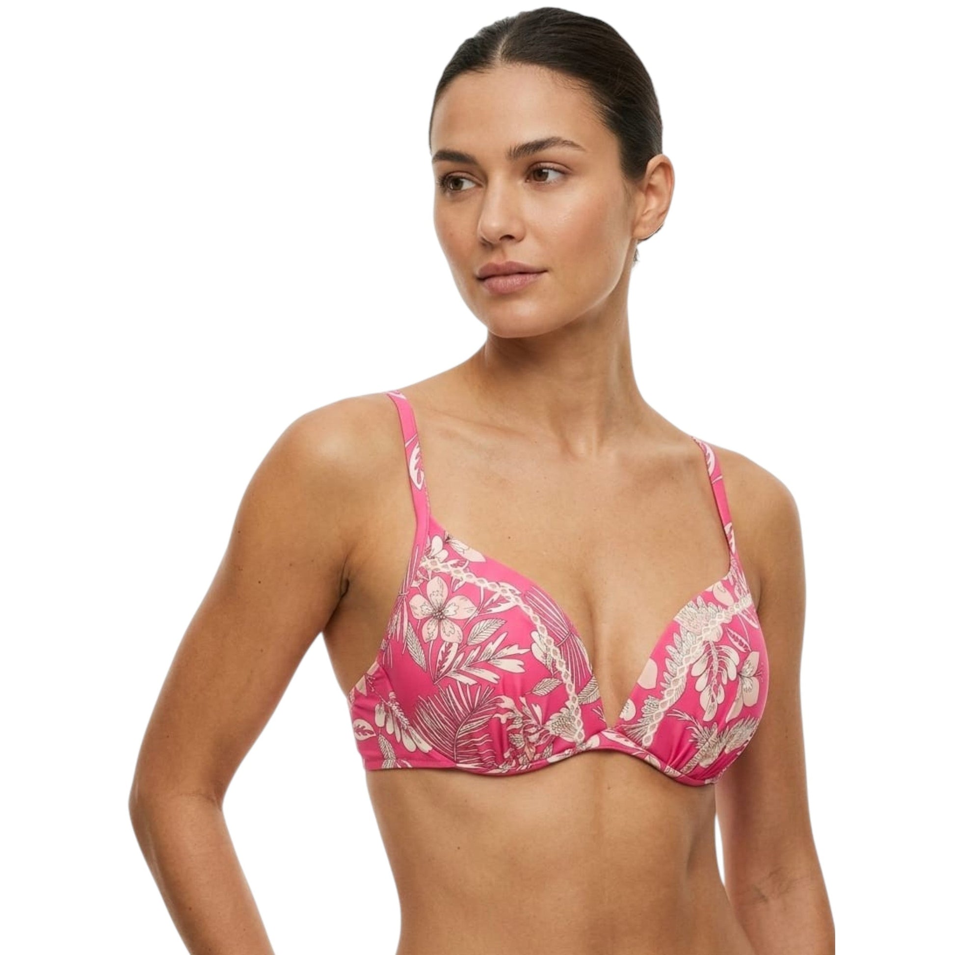 Women's Printed One Pieces Bikini Top,Pink