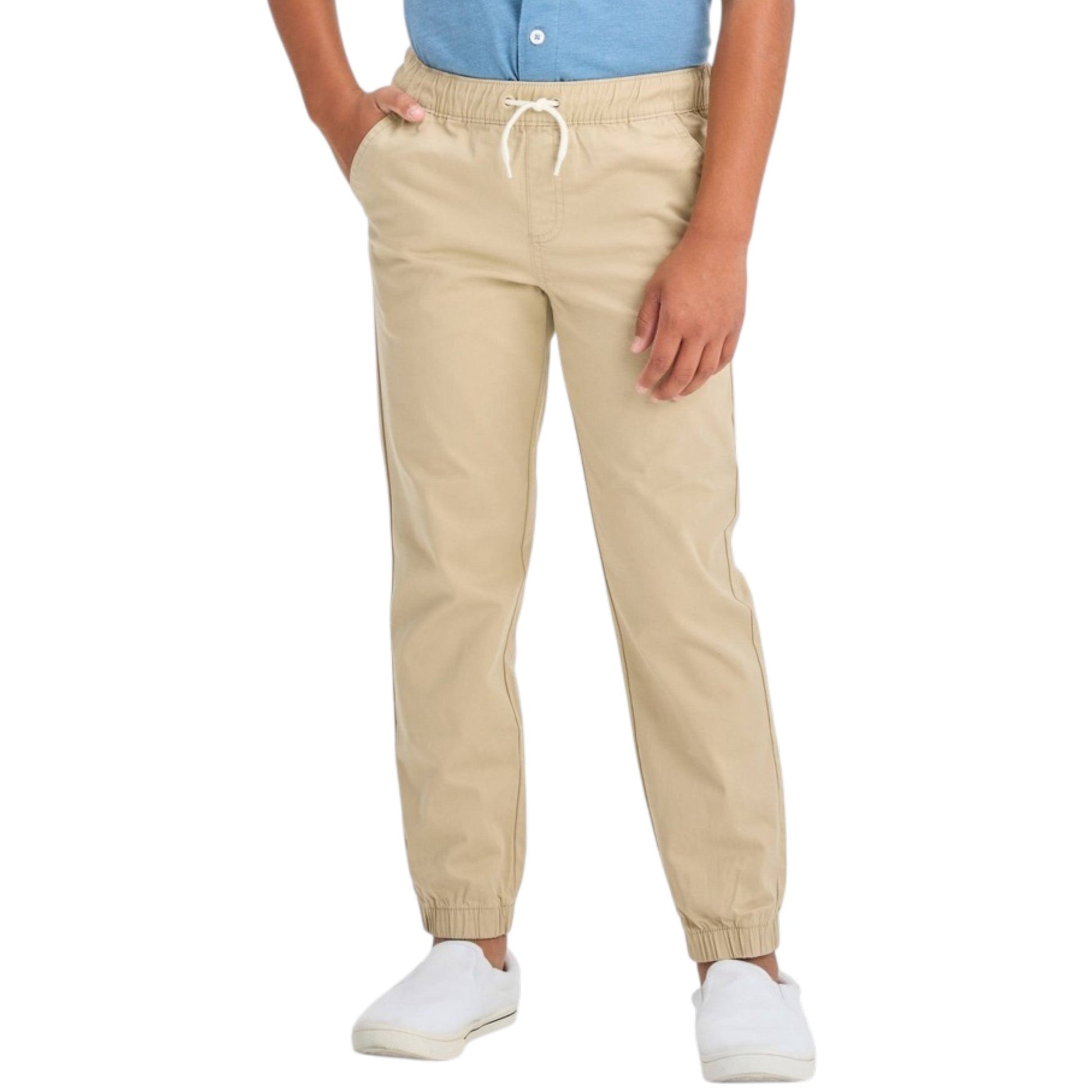 Kids Boy's Plain Solid Pant,Beige