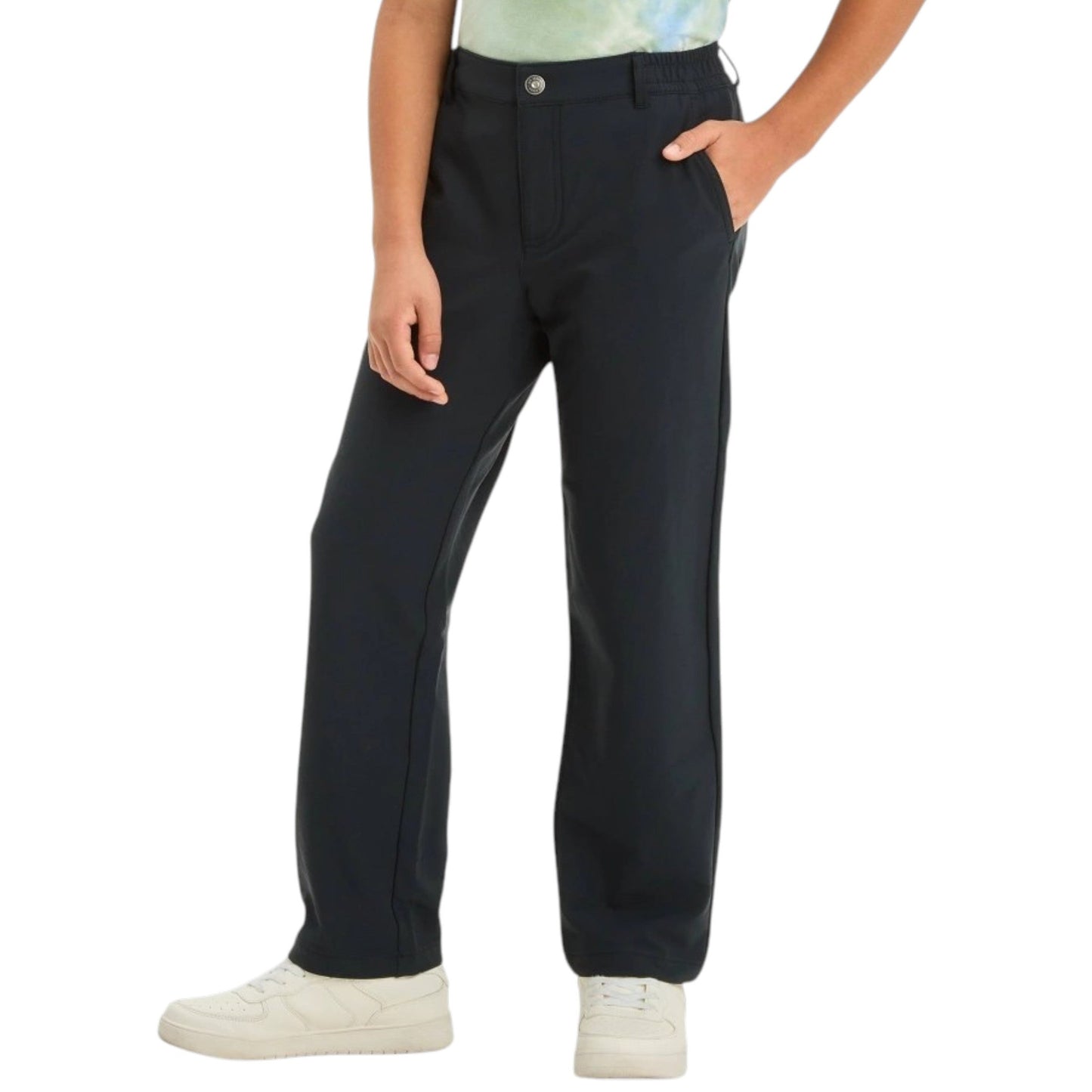 Kids Boy's Plain Solid Pant,Black