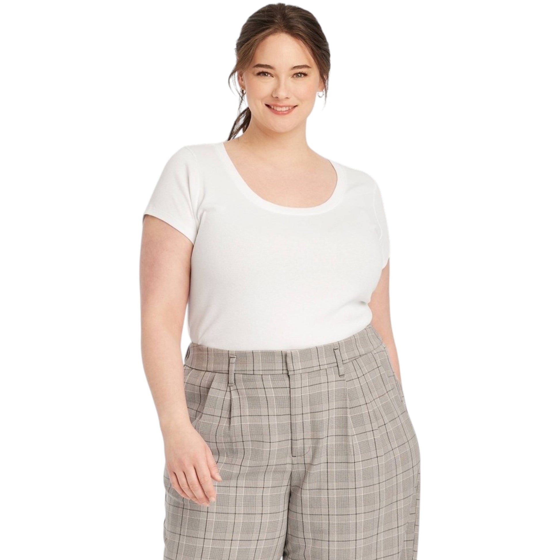 Women's Ribbed Top,White