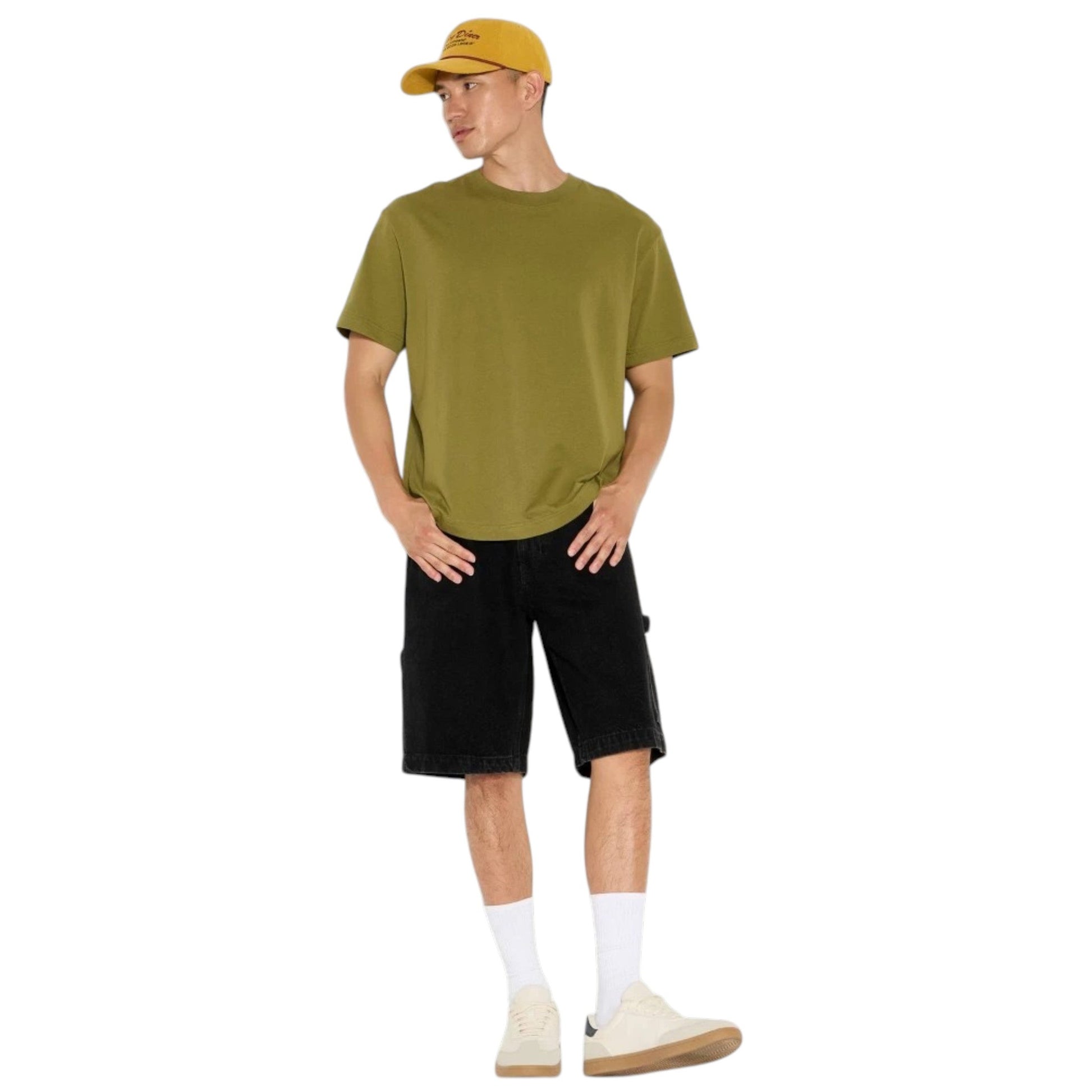 Men's Plain Solid Top,Olive