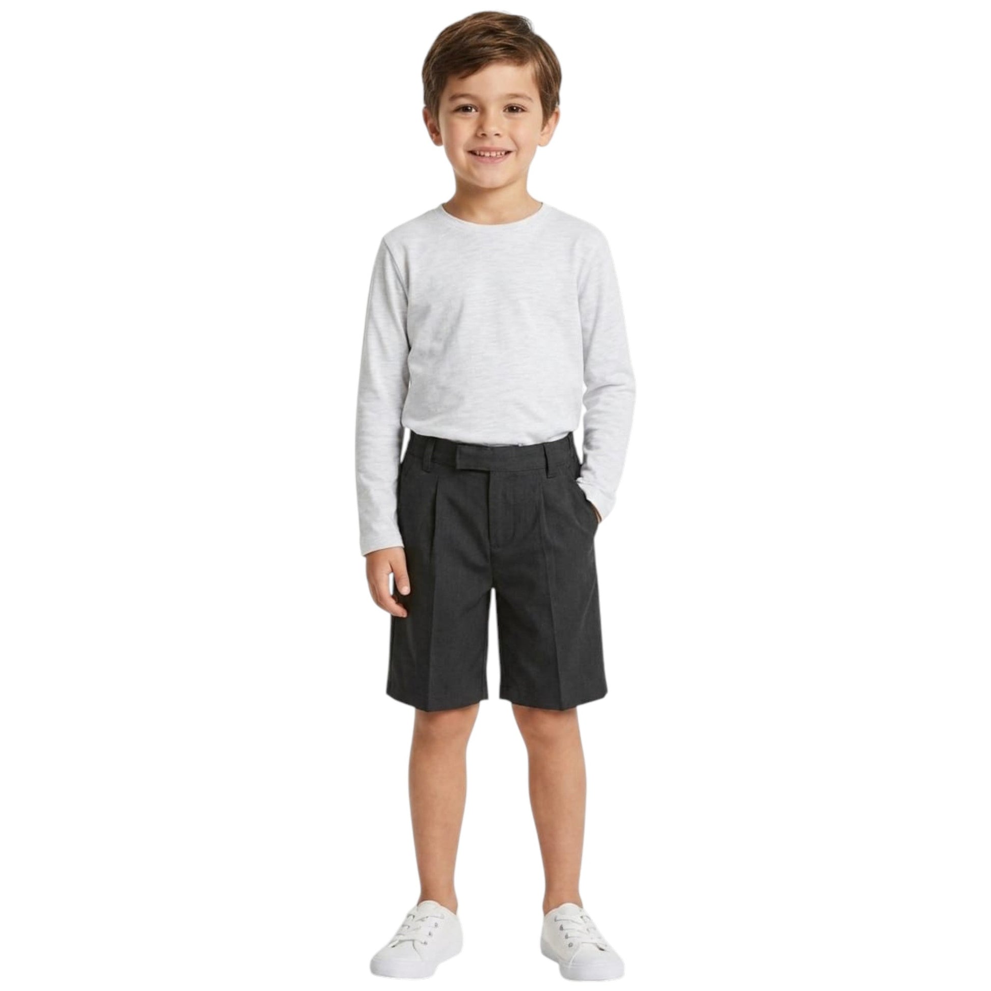 Kids Boy's Plain Short,Dark Grey
