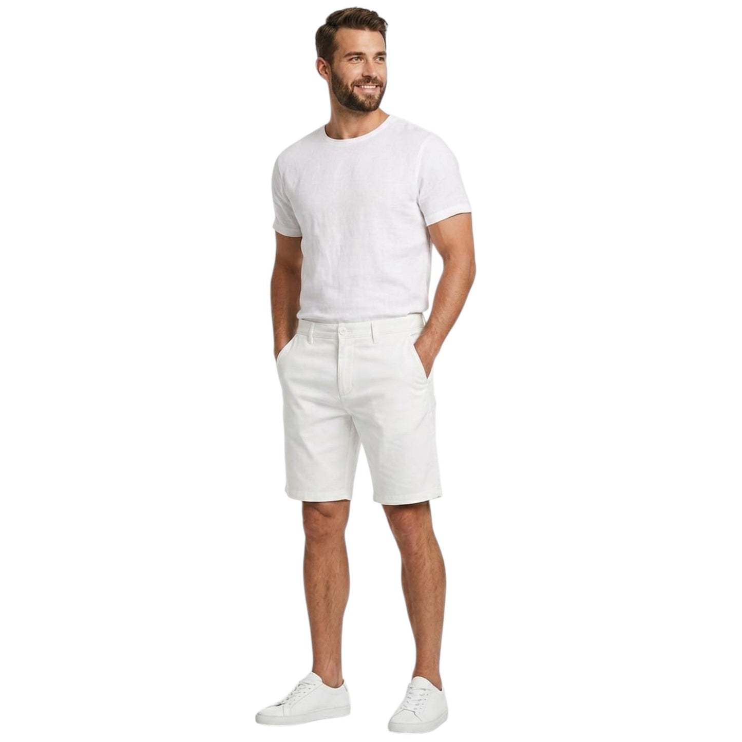 Men's Plain Short,White