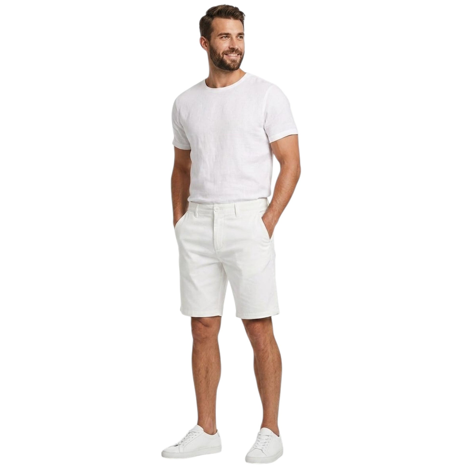 Men's Plain Short,White