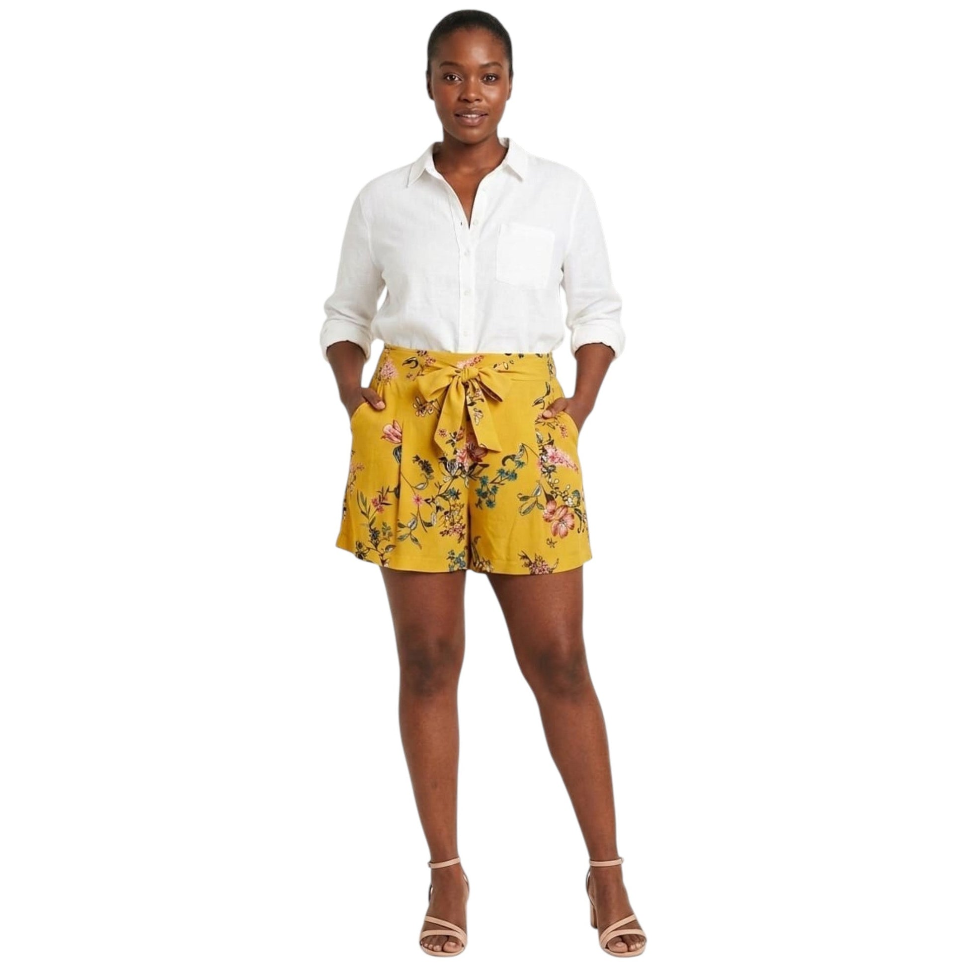 Women's Printed Short,Yellow