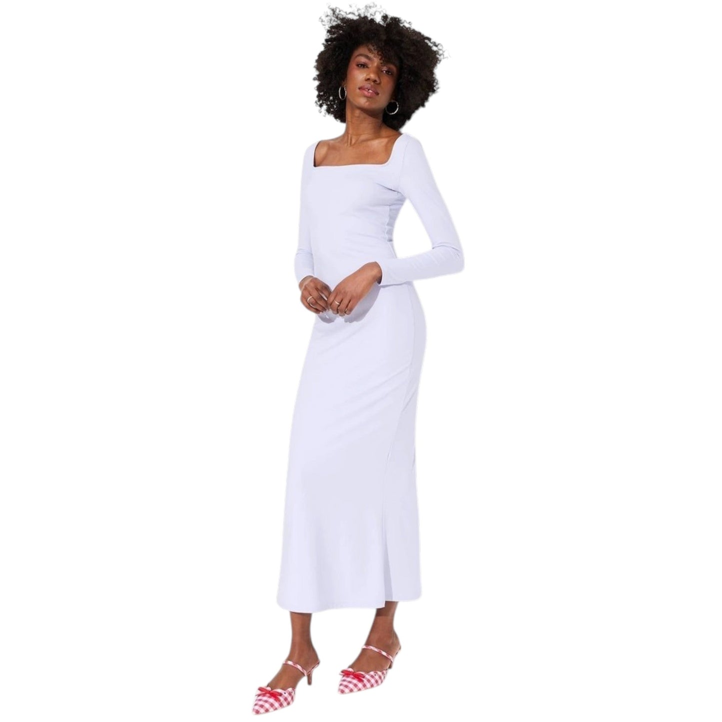 Women's Plain Solid Dress,Light Blue