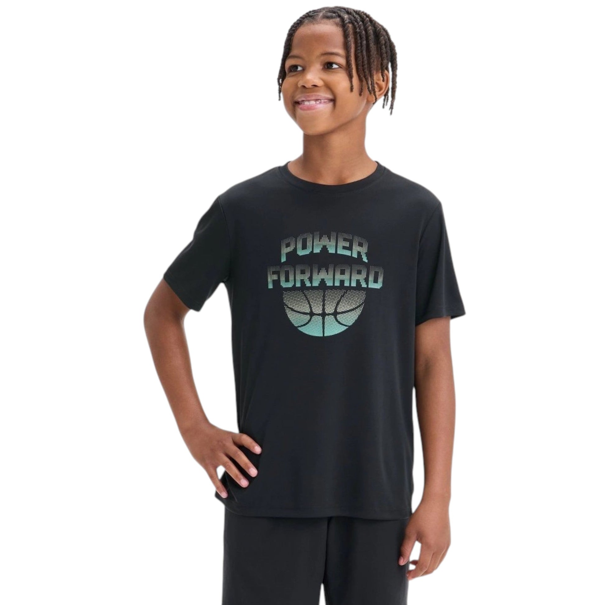 Kids Boy's Printed Sport Top,Black