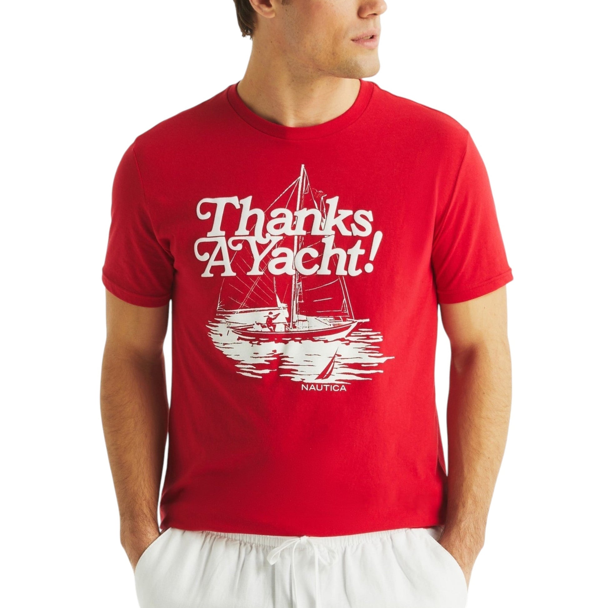 Men's Printed Top,Red