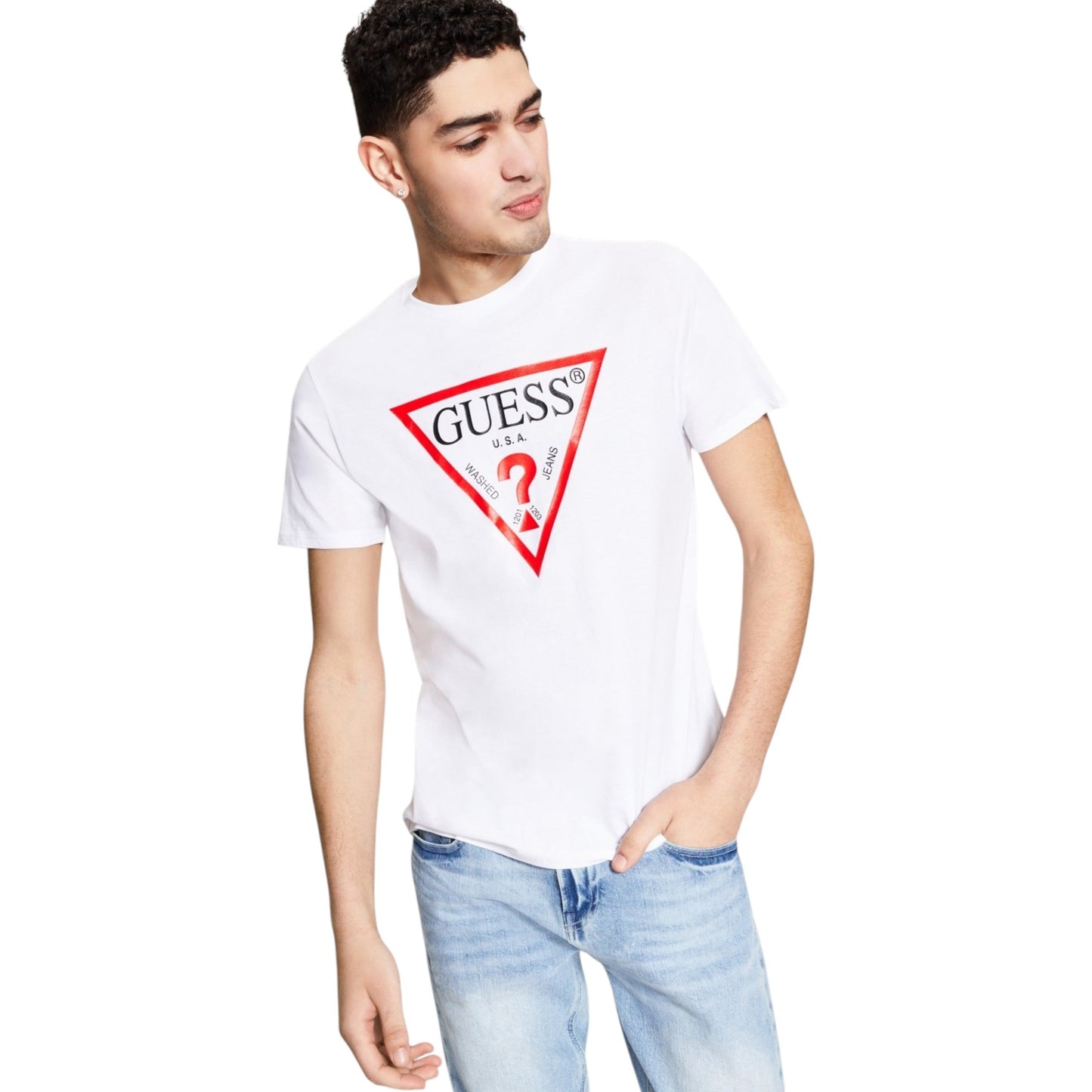 Men's Brand Logo Printed Top,White