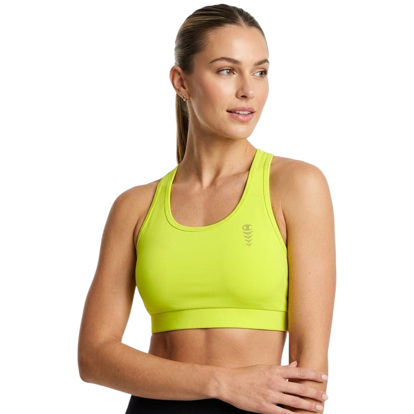Women's Plain Sport Crop Top,Lime Green