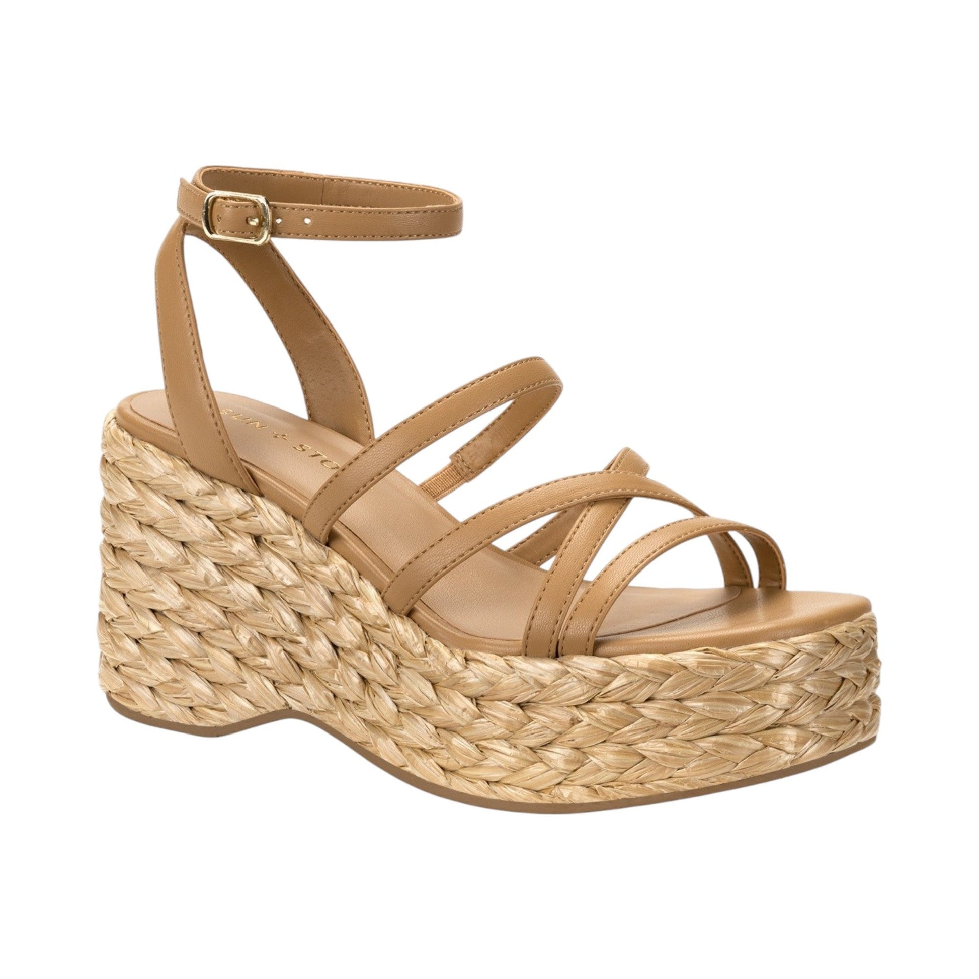 Women's Ribbed Heeled Shoes,Dark Beige