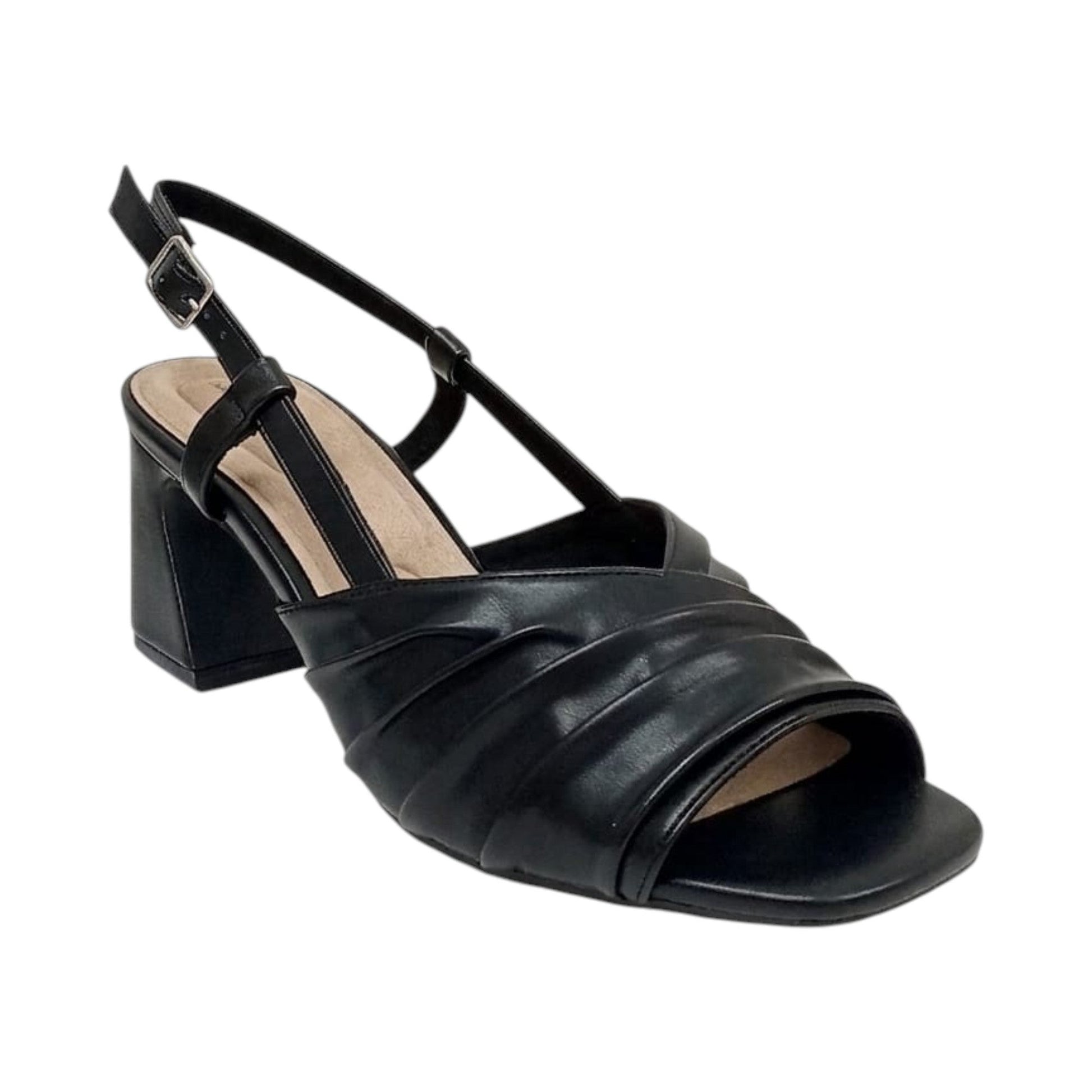 Women's Plain Heeled Shoes,Black