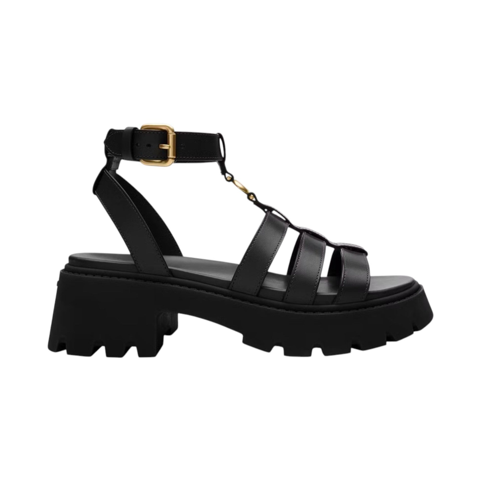 Women's Ribbed Heeled Shoes,Black