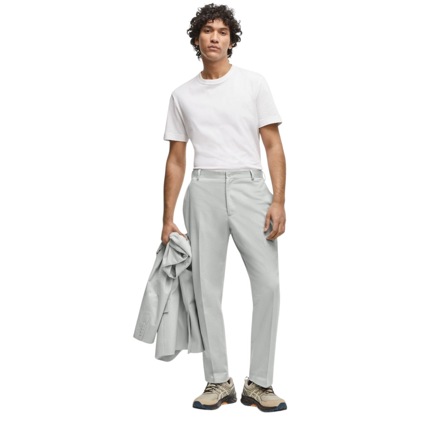 Men's Plain Solid Classic Pant,Light Aqua