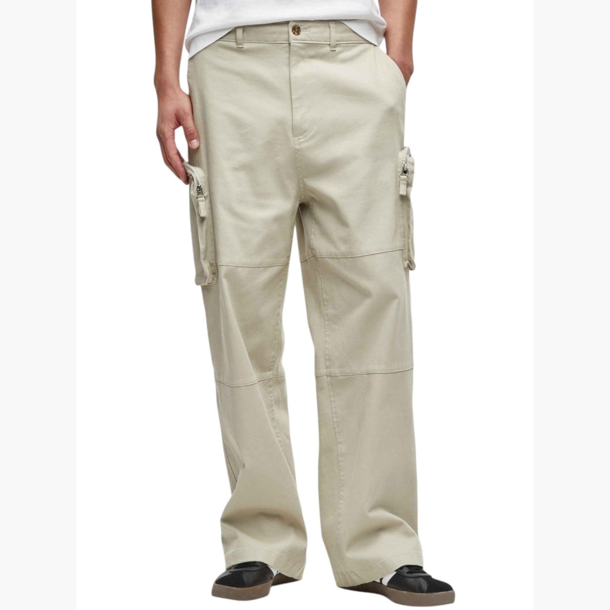 Men's Plain Jeans,Light Beige
