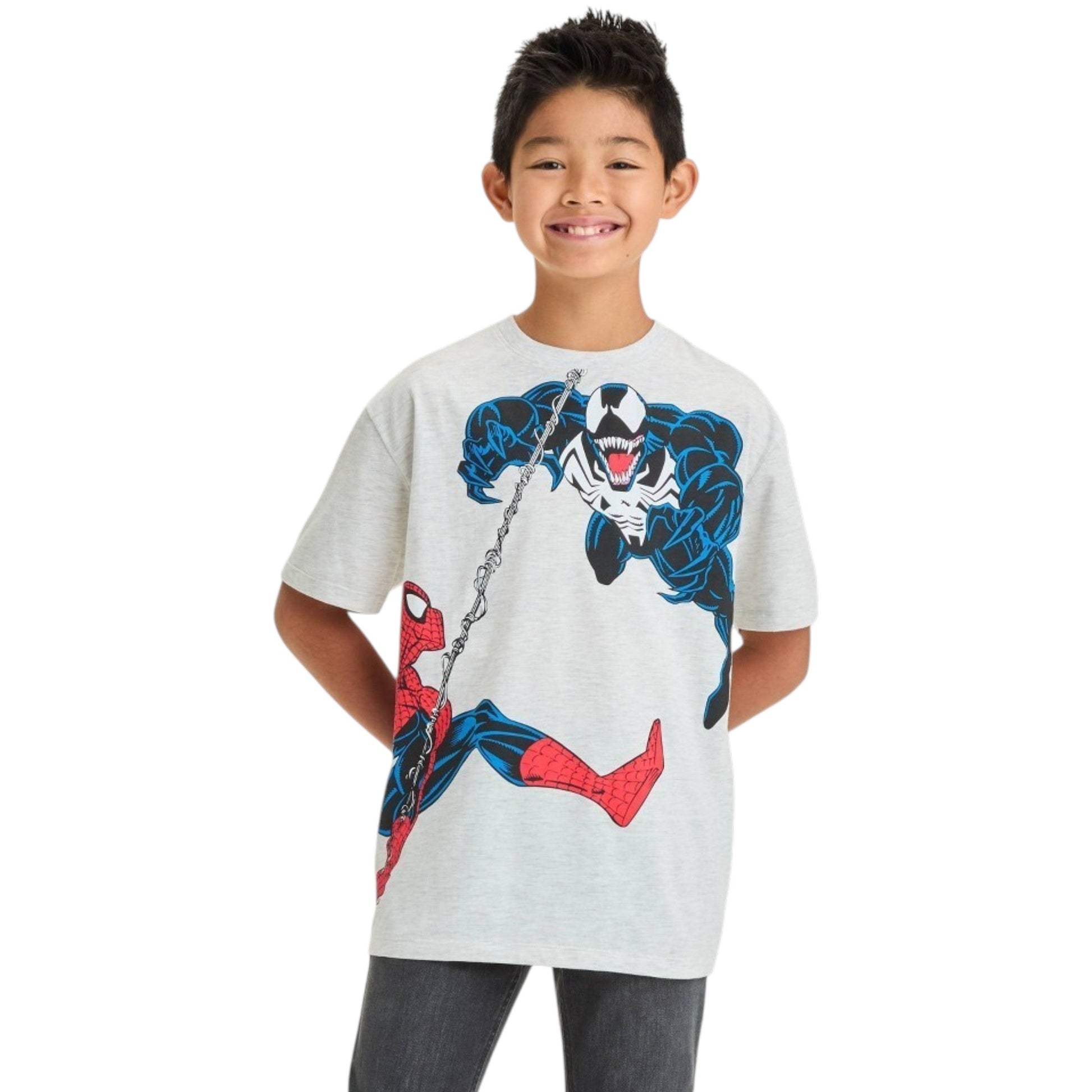 Kids Boy's Printed Top,Light Grey