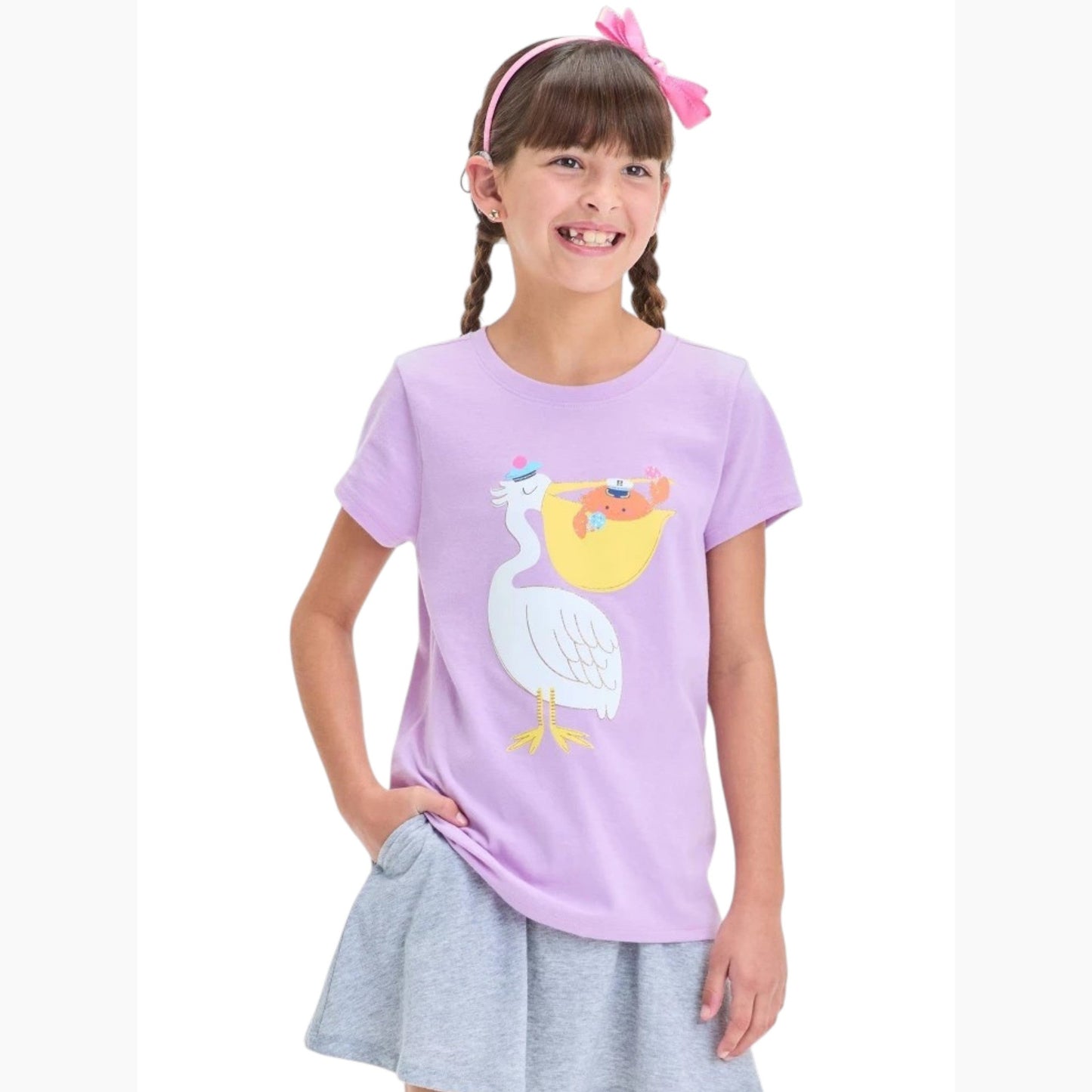 Kids Girl's Printed Top,Purple