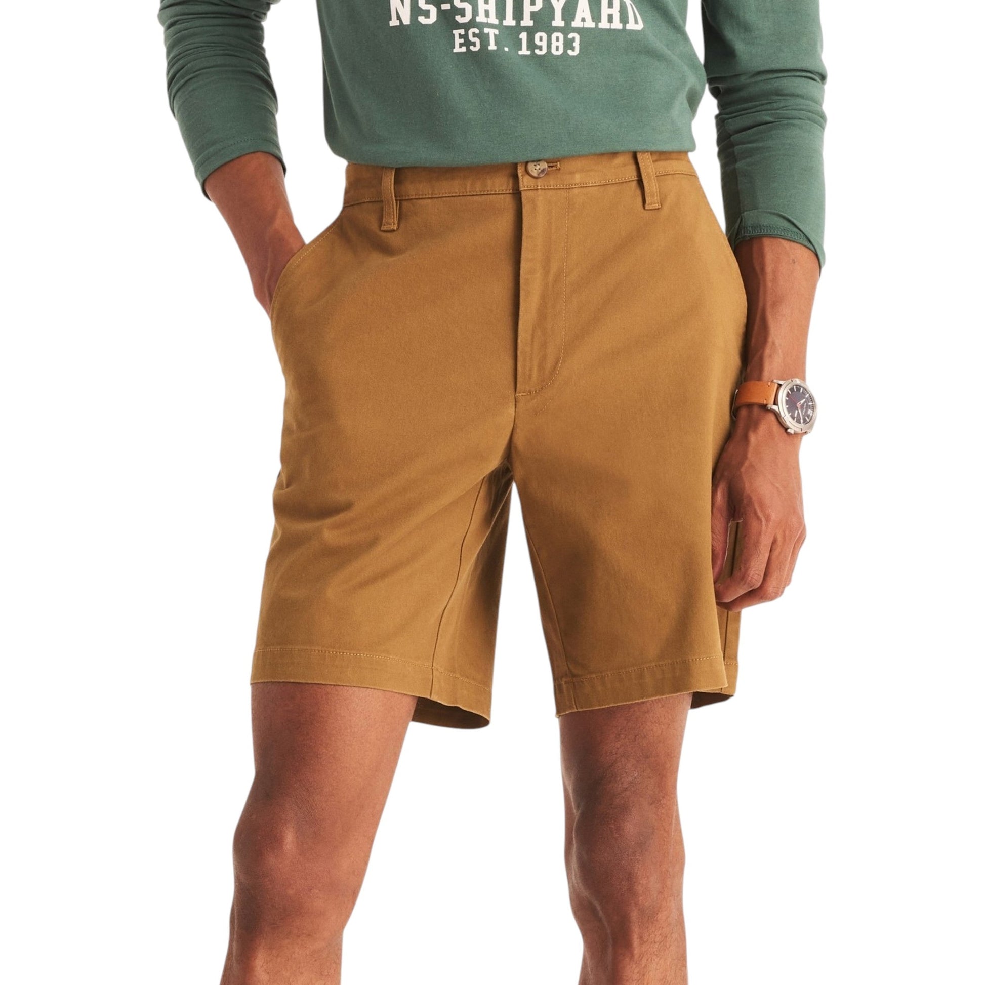 Men's Plain Short,Brown Olive
