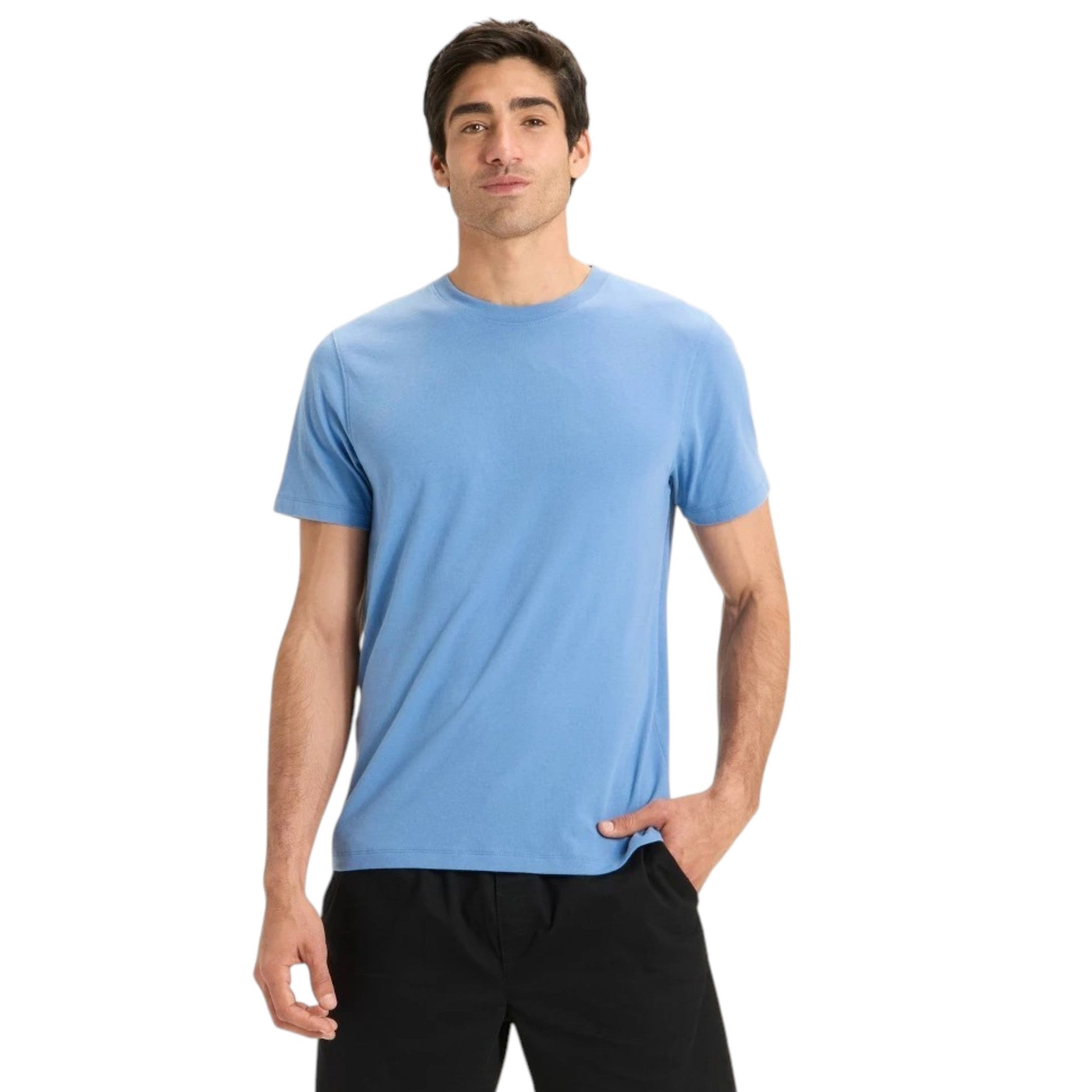 Men's Plain Top,Dusty Blue