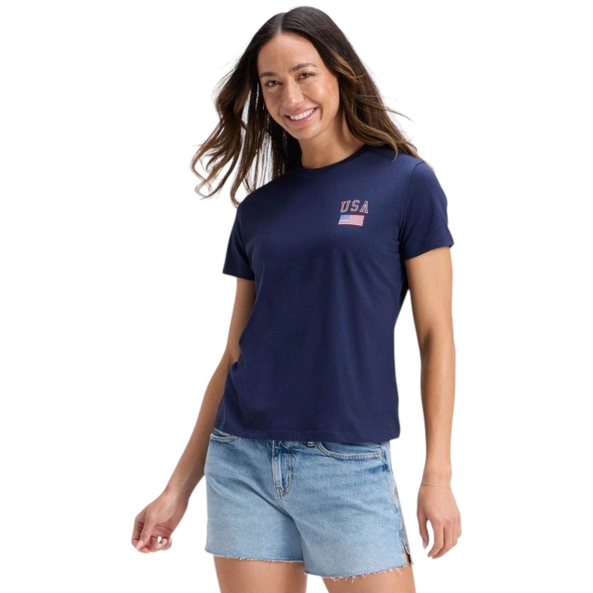 Women's Printed Top,Navy