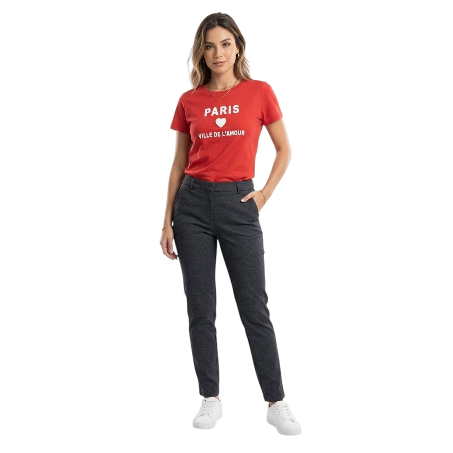 Women's Printed Top,Red