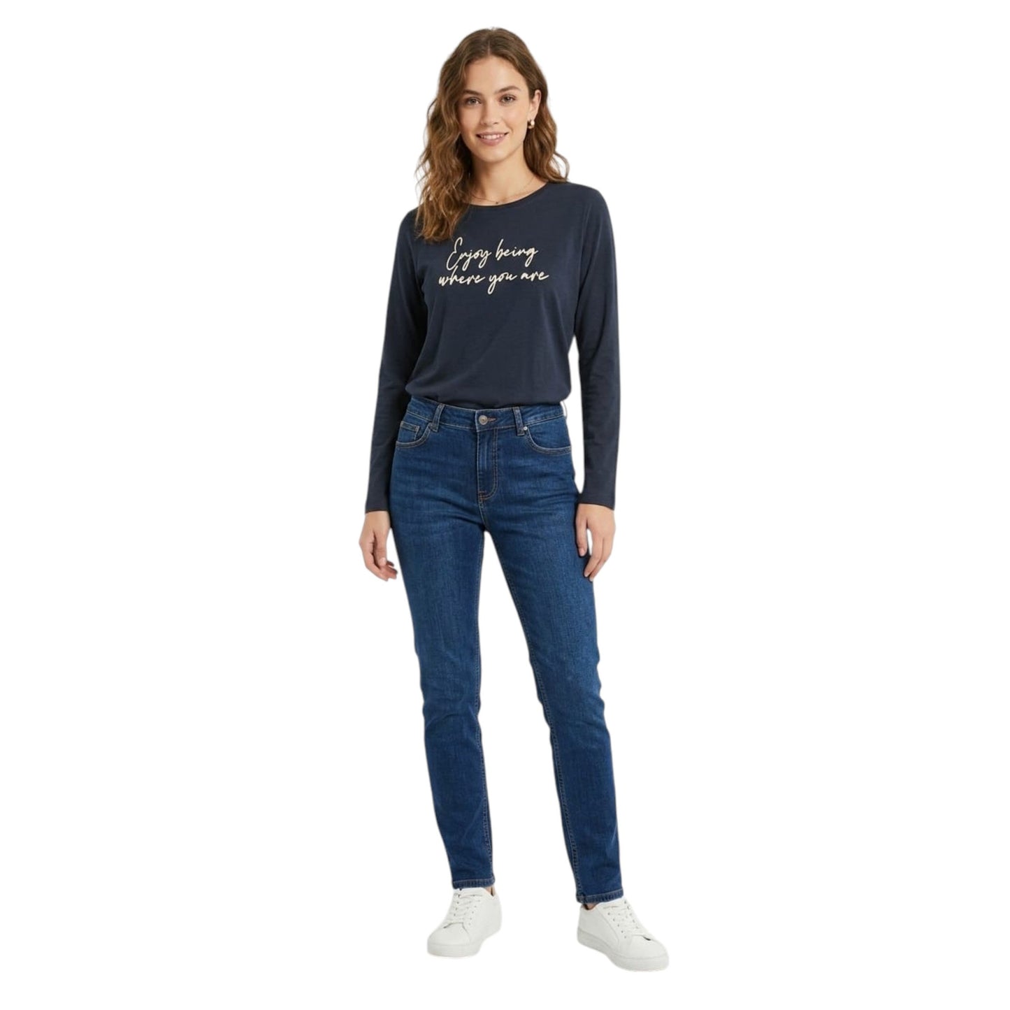 Women's Printed Top,Navy