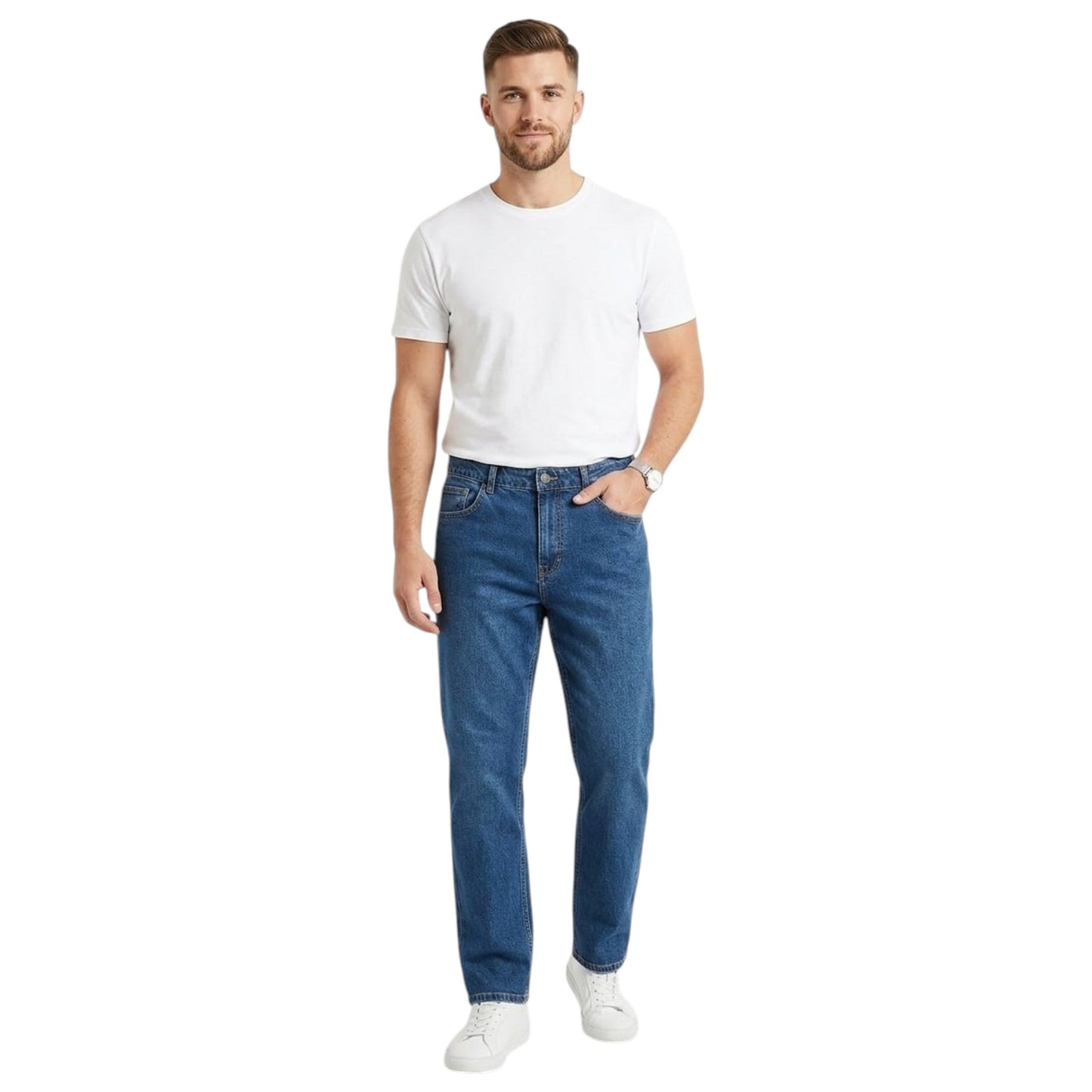 Men's Plain Jeans,Navy