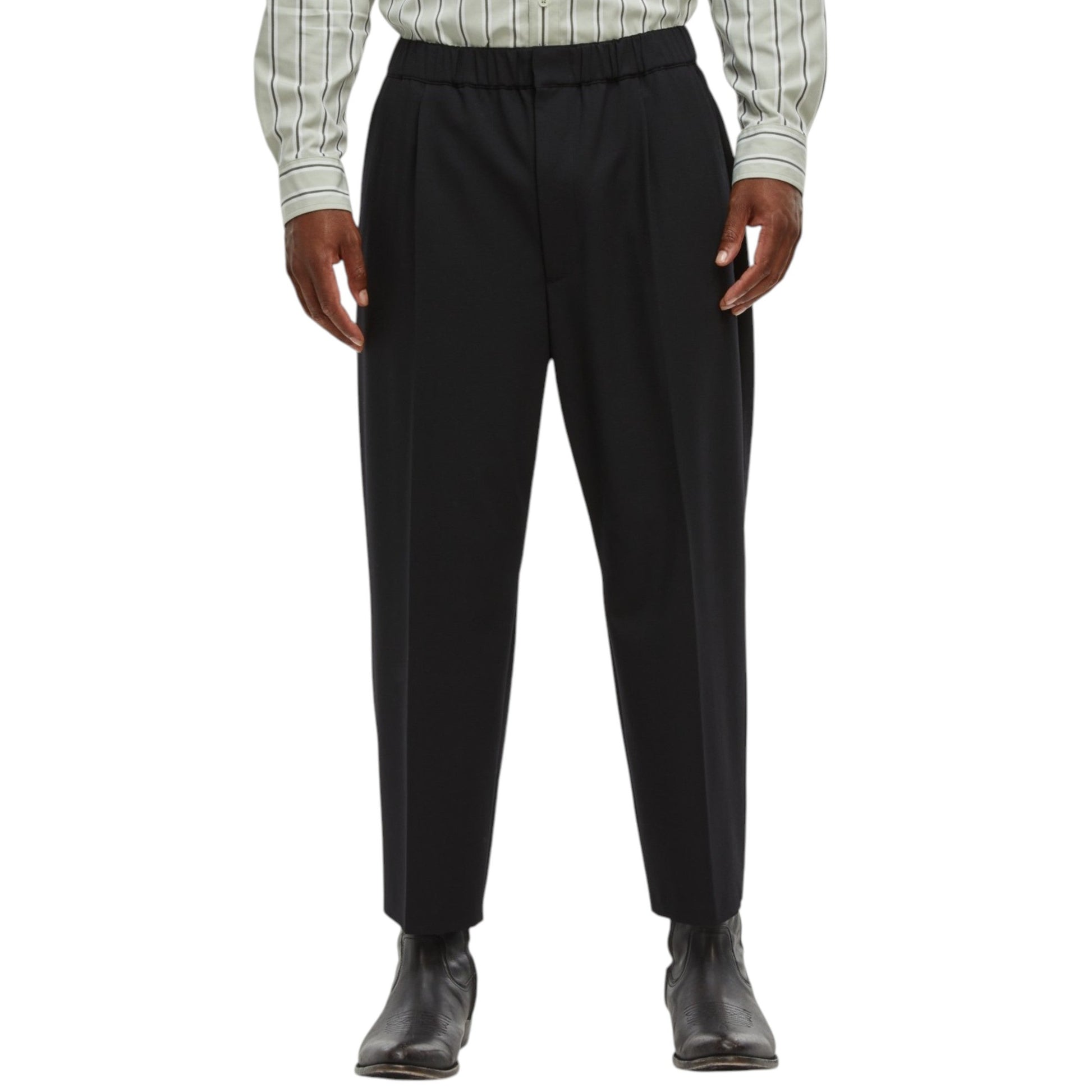 Men's Plain Solid Classic Pant,Black