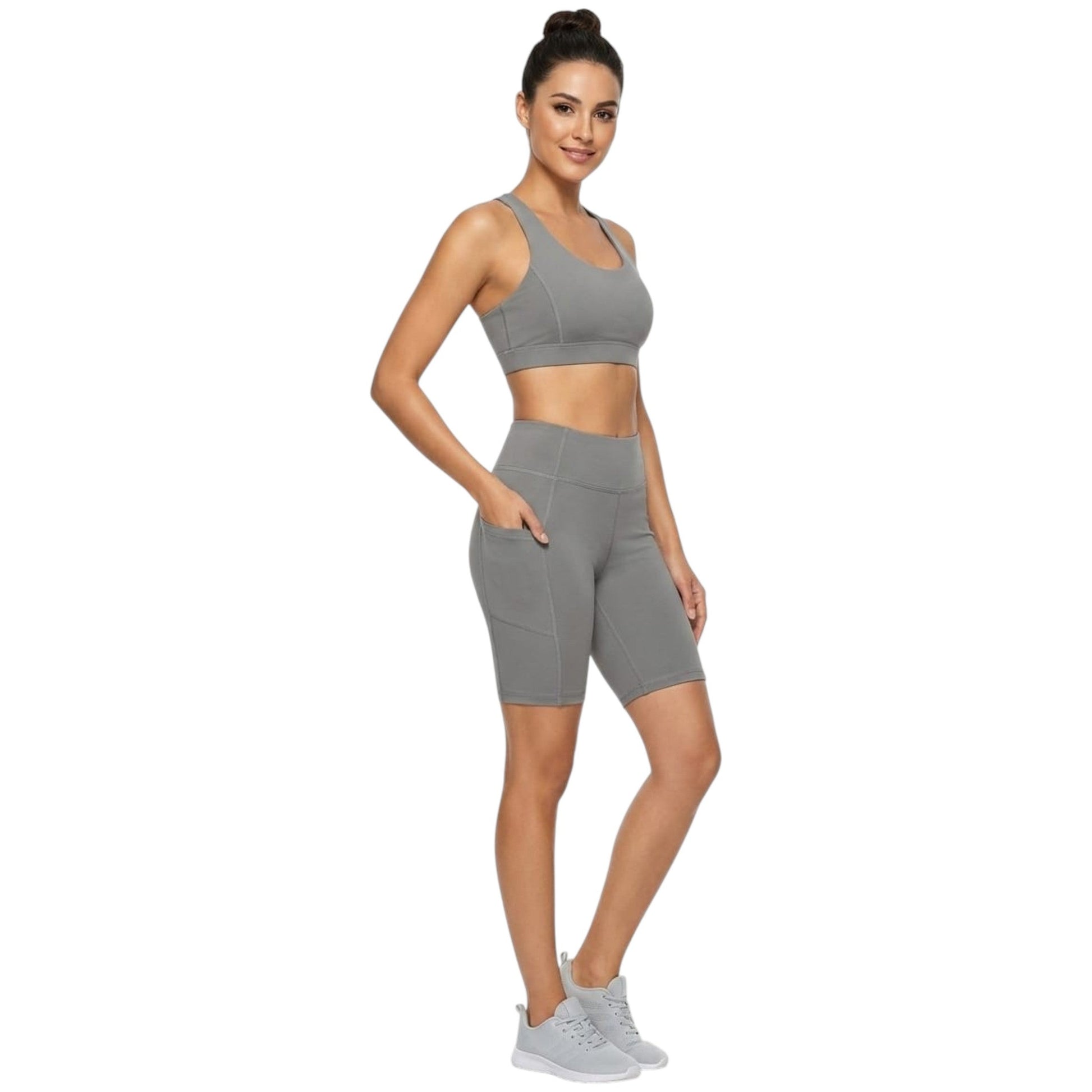 Women's Plain Sport Short,Grey