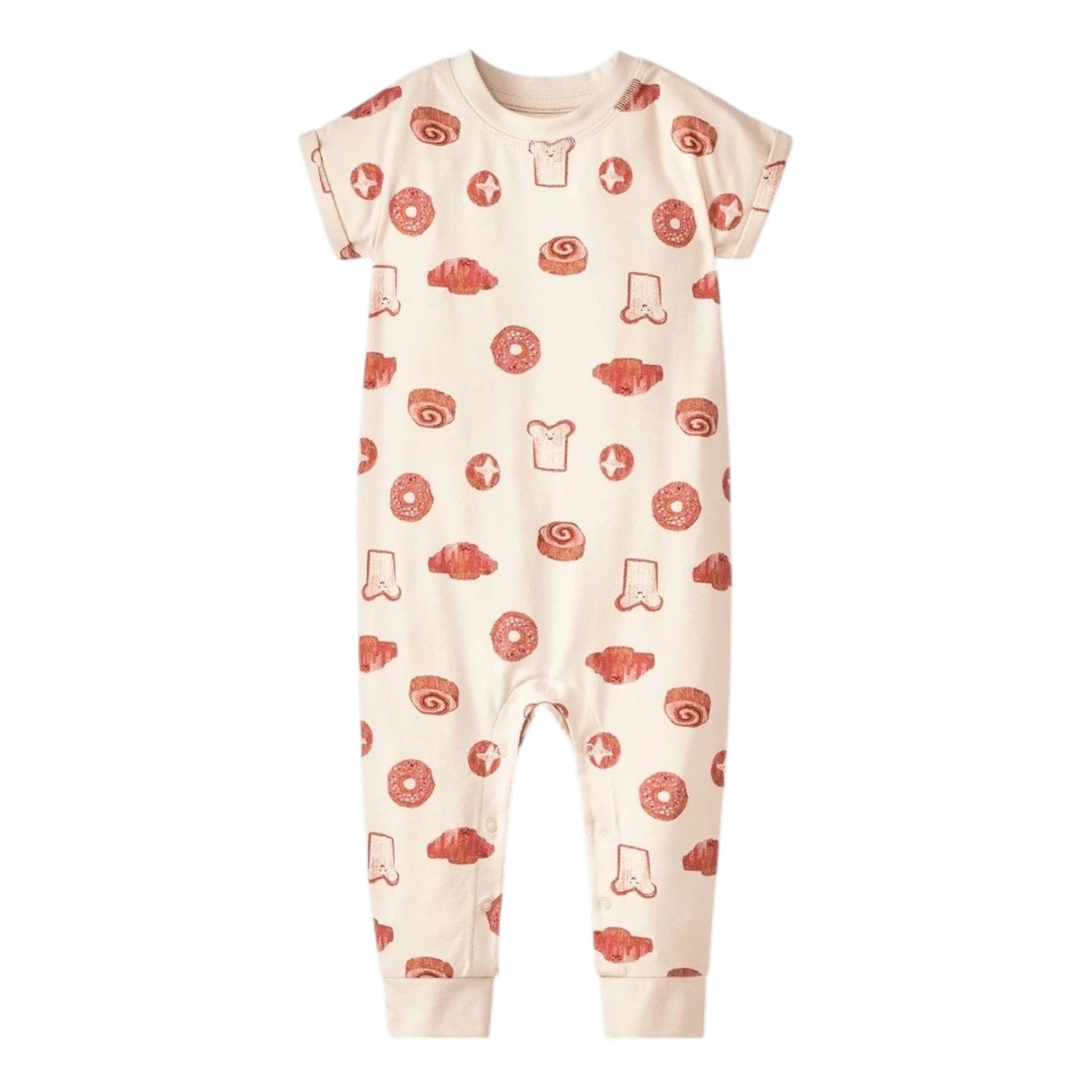Kids Boy's Printed Jumpsuit,Beige