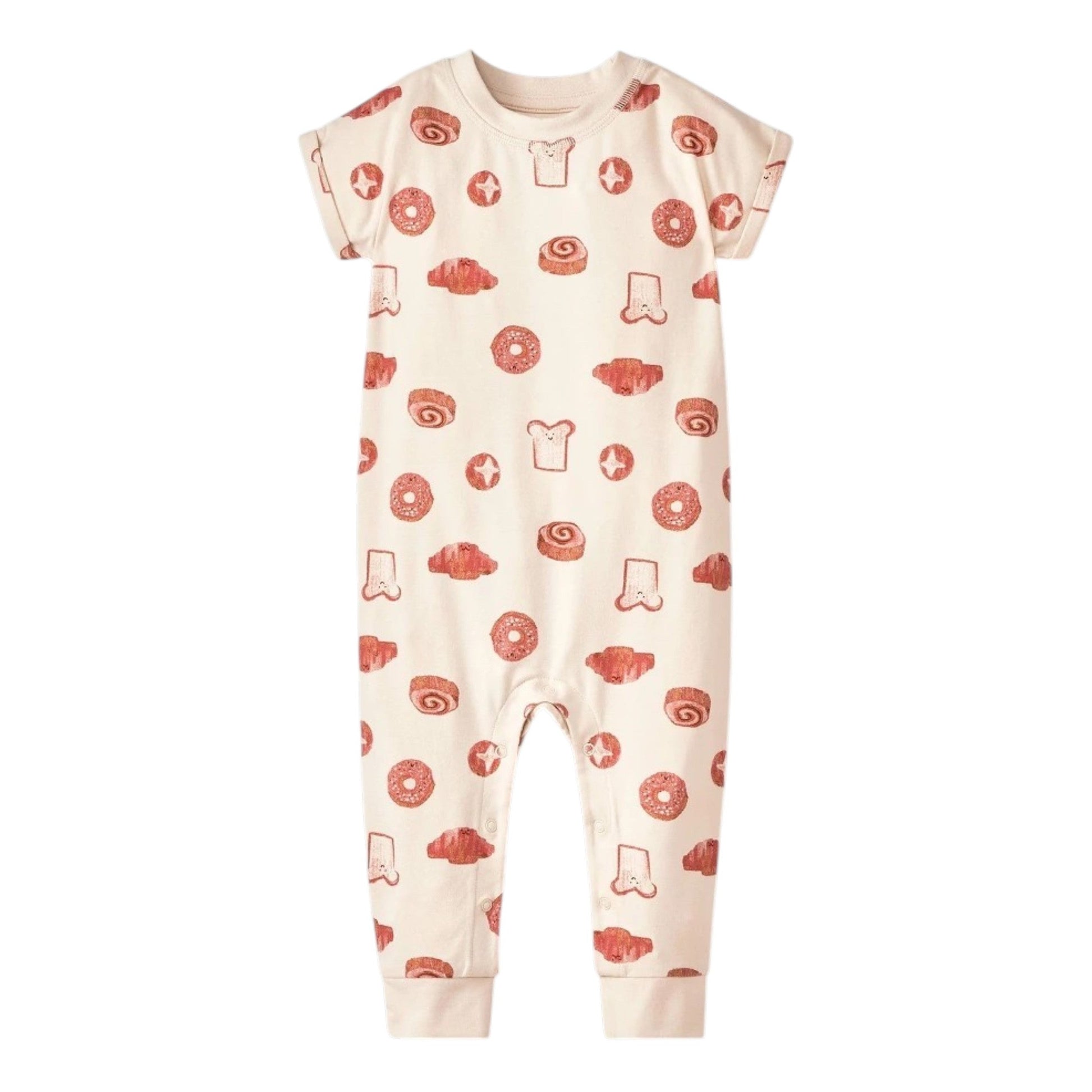 Kids Boy's Printed Jumpsuit,Beige