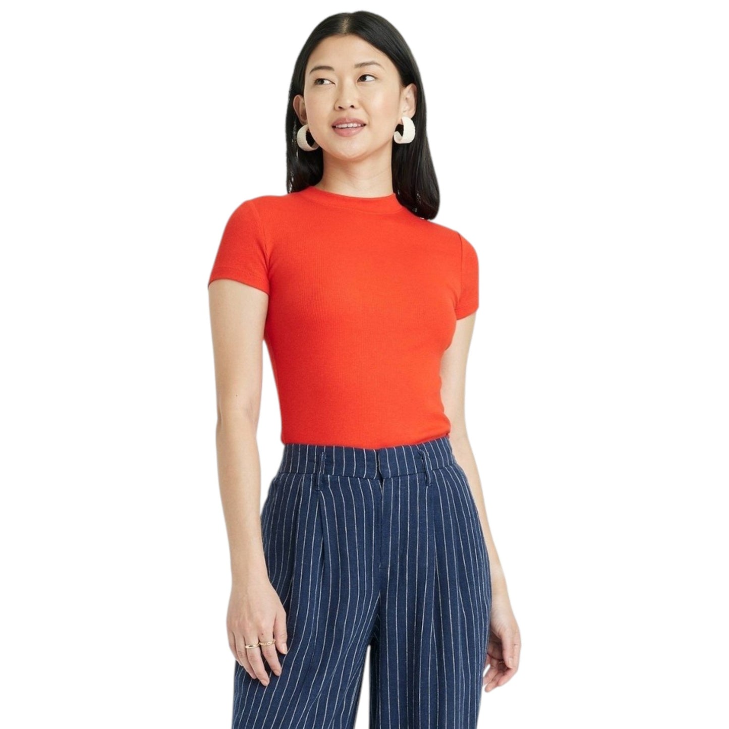 Women's Plain Solid Top,Red