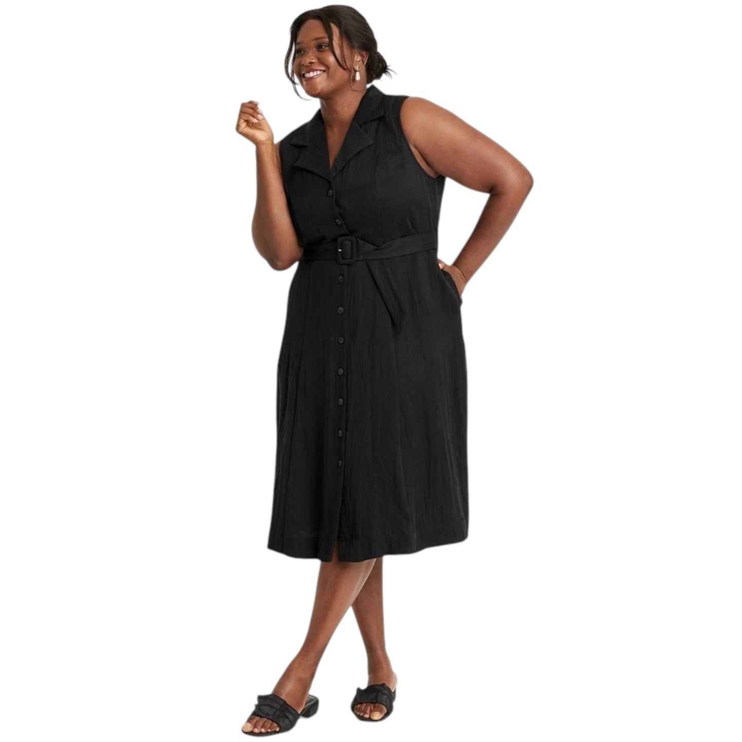 Women's Plain Solid Dress,Black