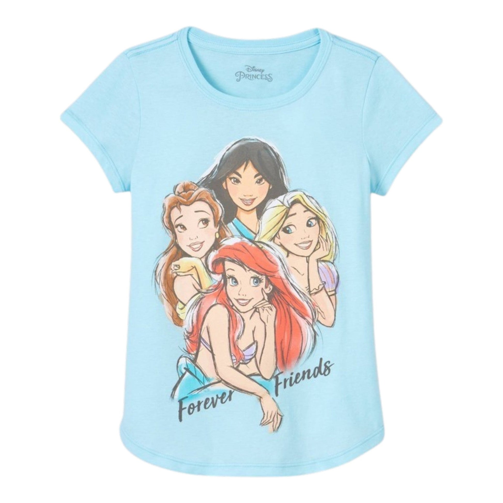 Kids Girl's Graphic Printed Top,Light Blue