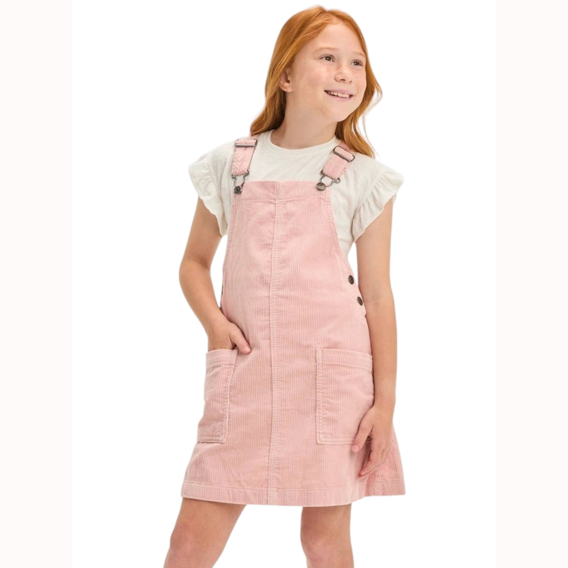 Kids Girl's Ribbed Dress,Light Pink