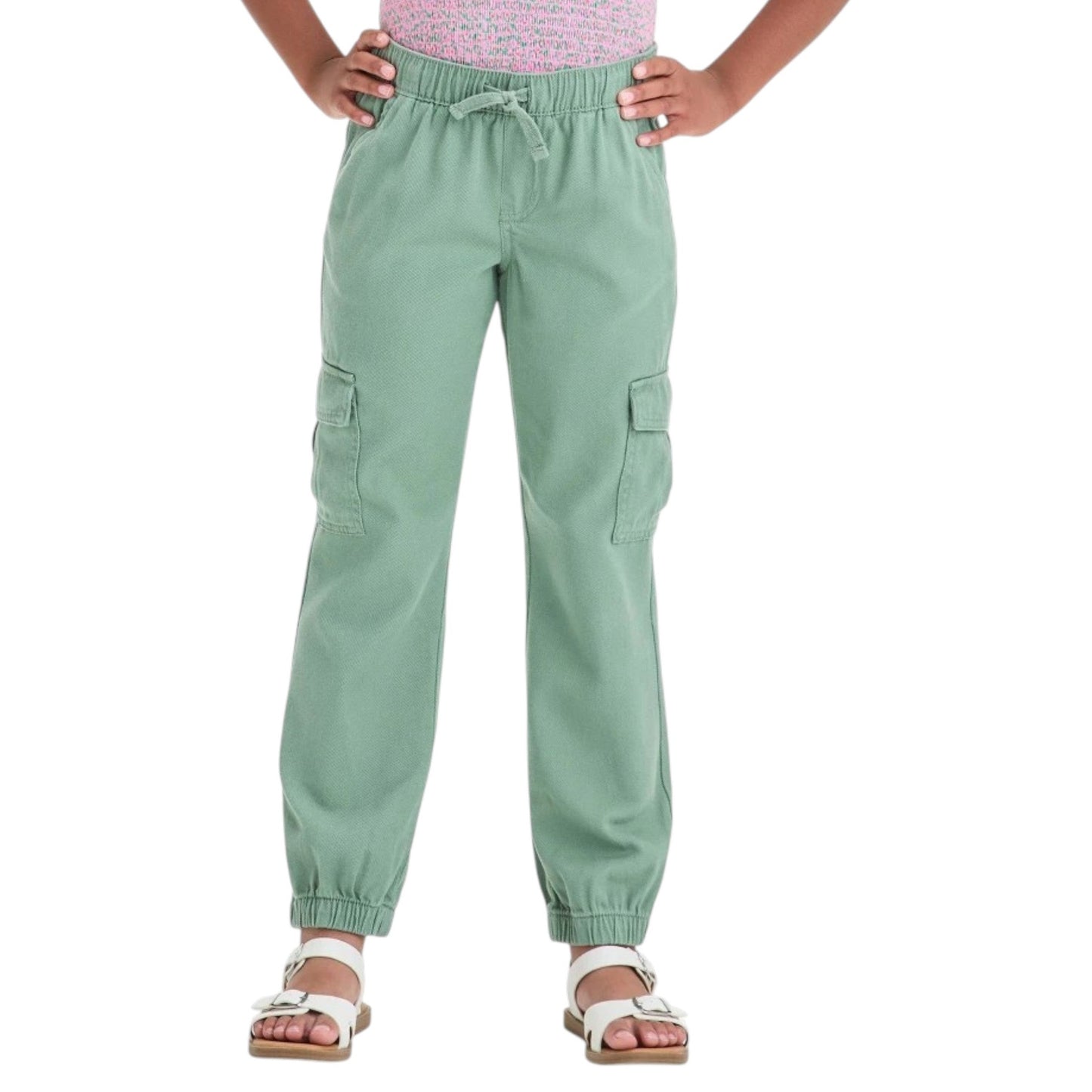 Kids Girl's Plain Pant,Dusty Green