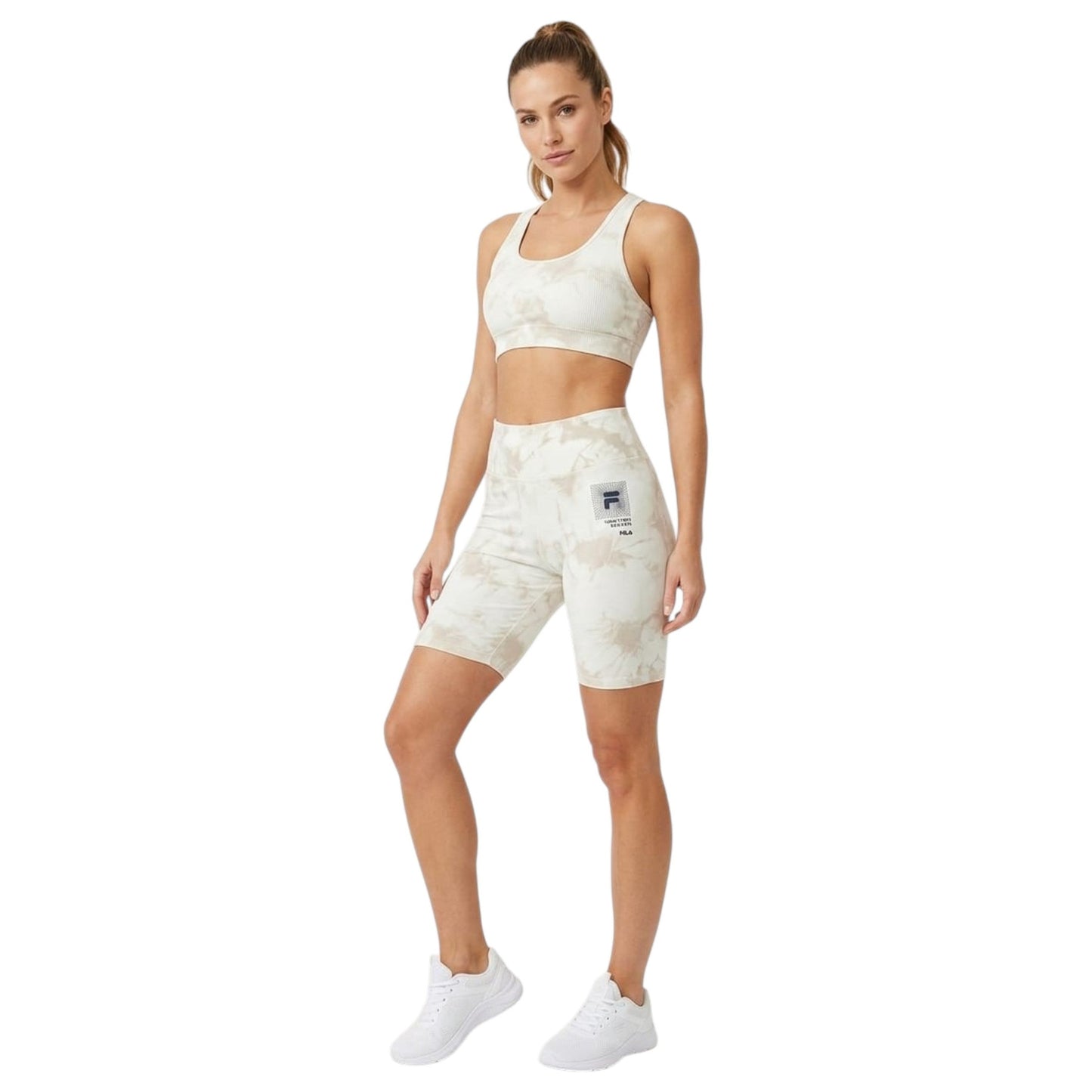 Women's Printed Short Legging,Off White/Beige