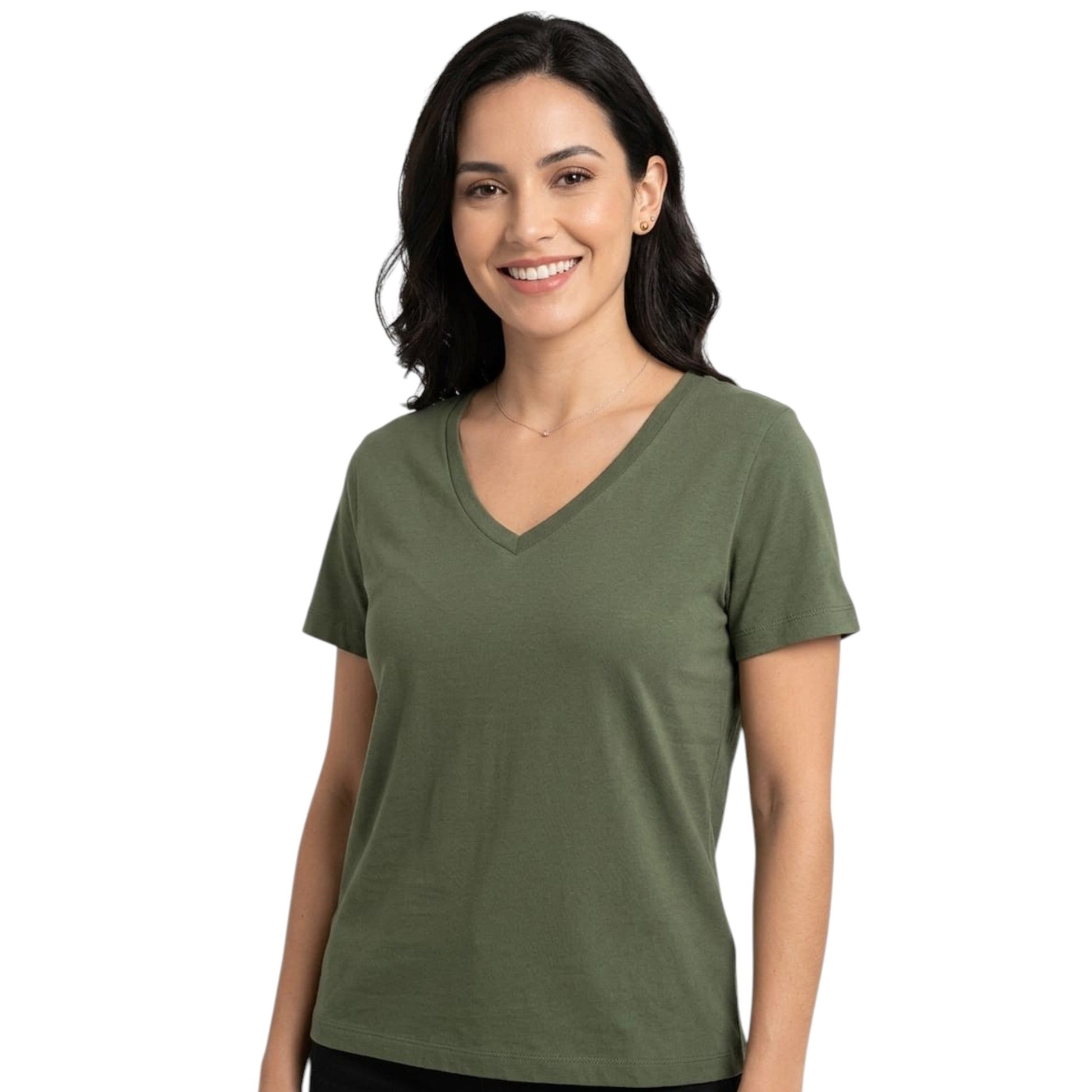 Women's Plain Solid Top,Olive