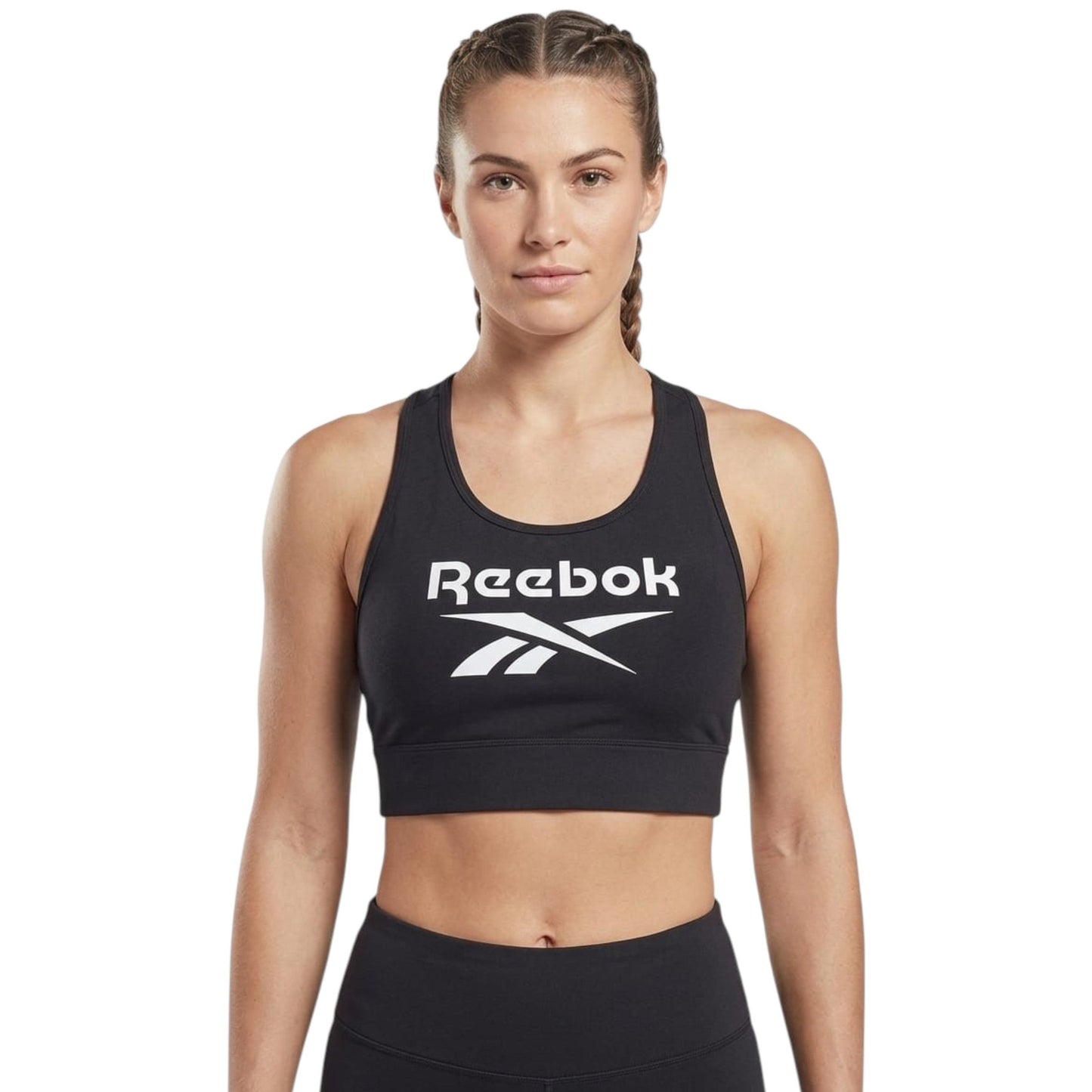 Women's Brand Logo Printed Sport Top,Black