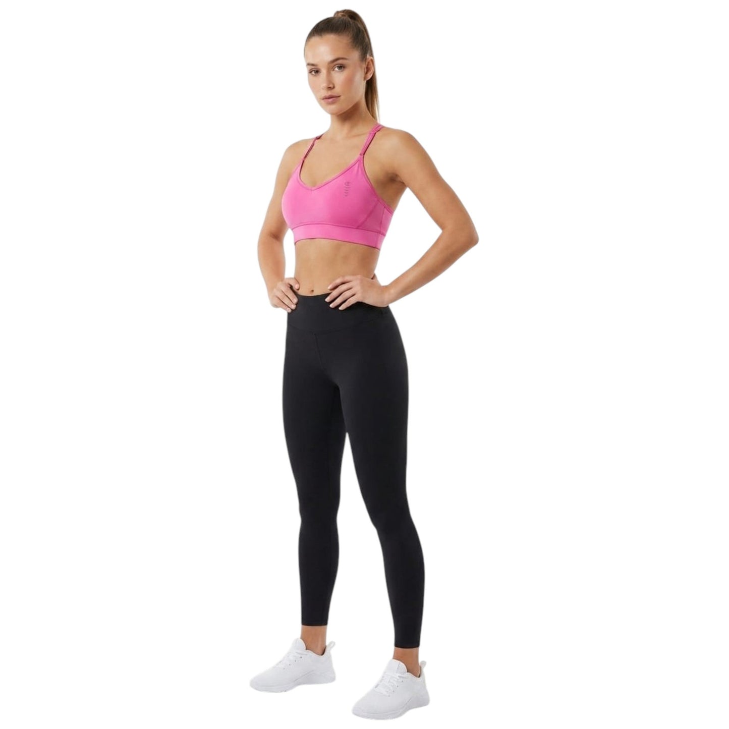 Women's Plain Solid Sport Bra,Pink