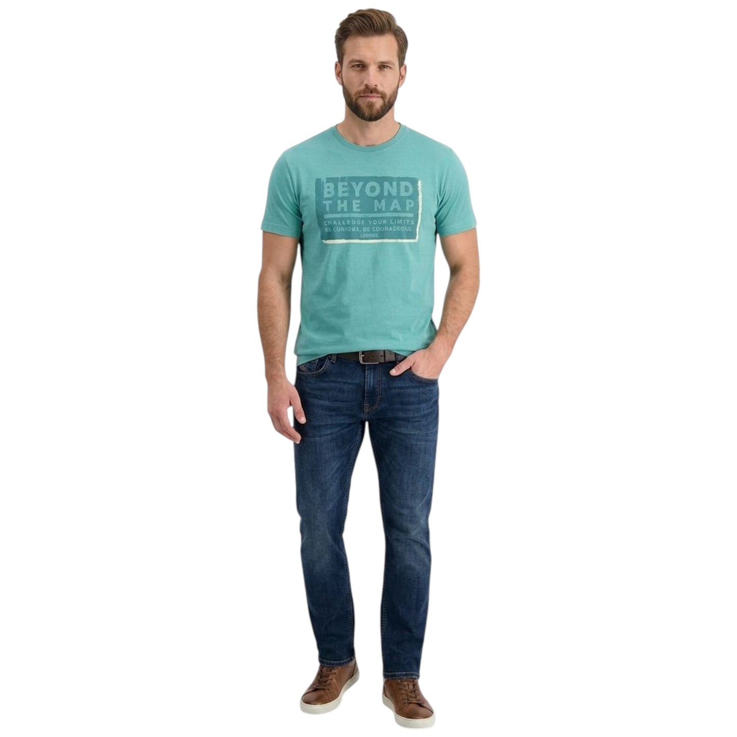 Men's Printed Top,Turquoise
