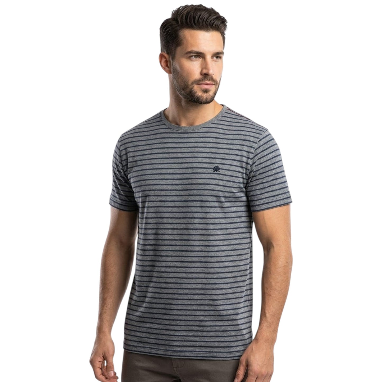 Men's Striped Top,Navy/Grey