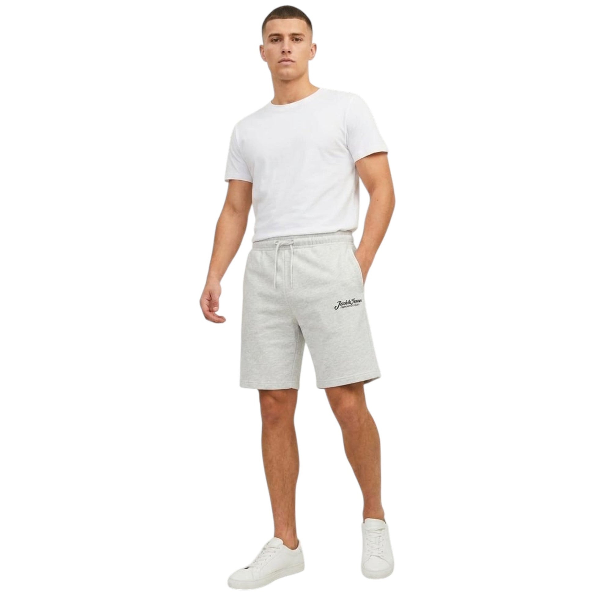 Men's Brand Logo Printed Short,Light Grey