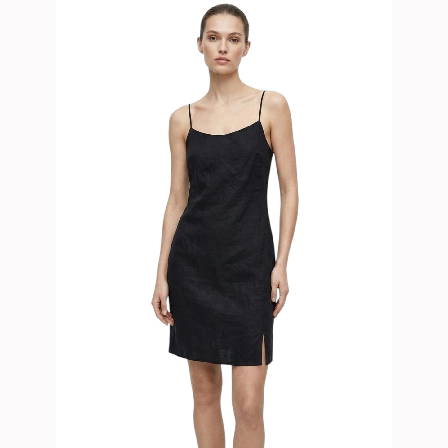 Women's Plain Solid Dress,Black