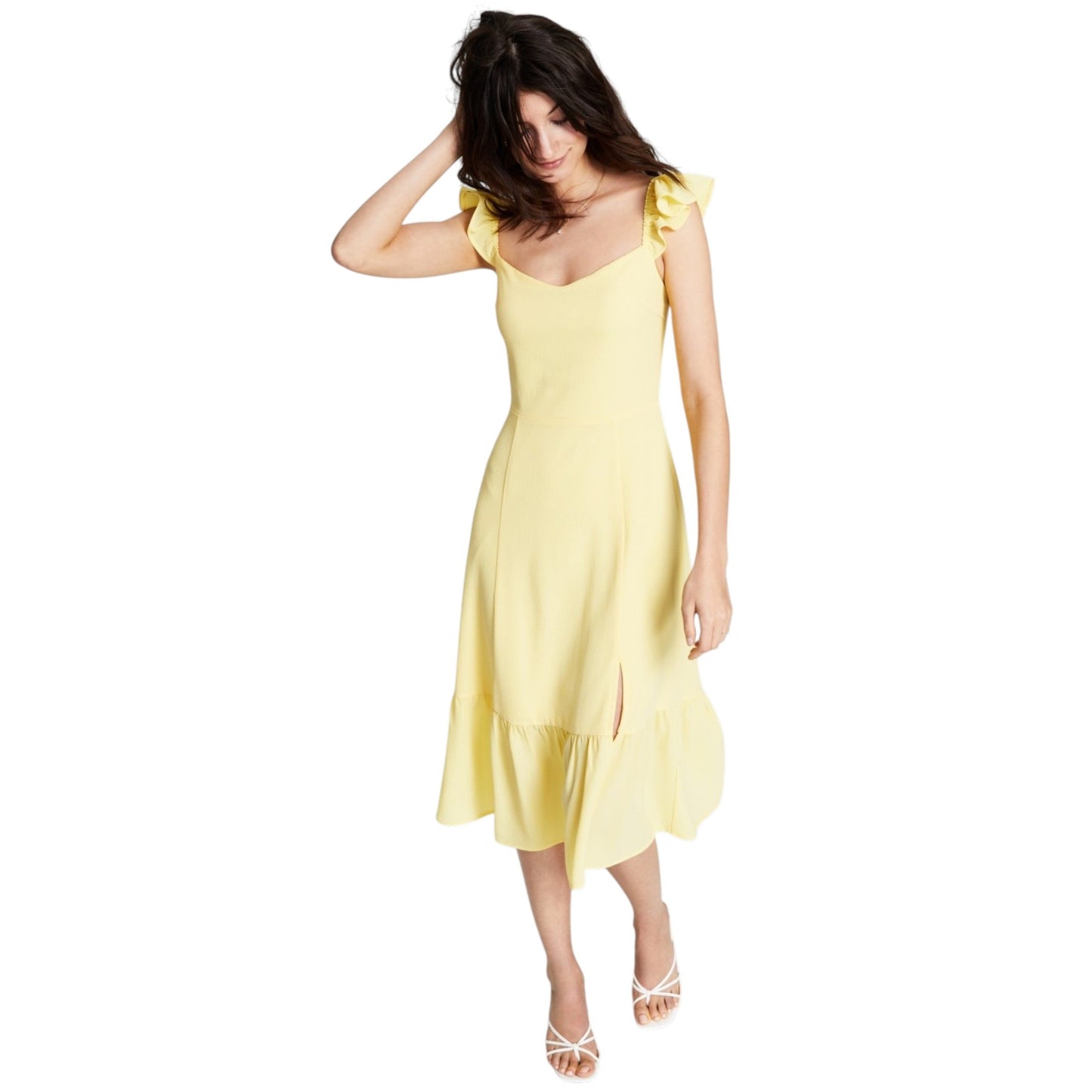Women's Textured Dress,Yellow