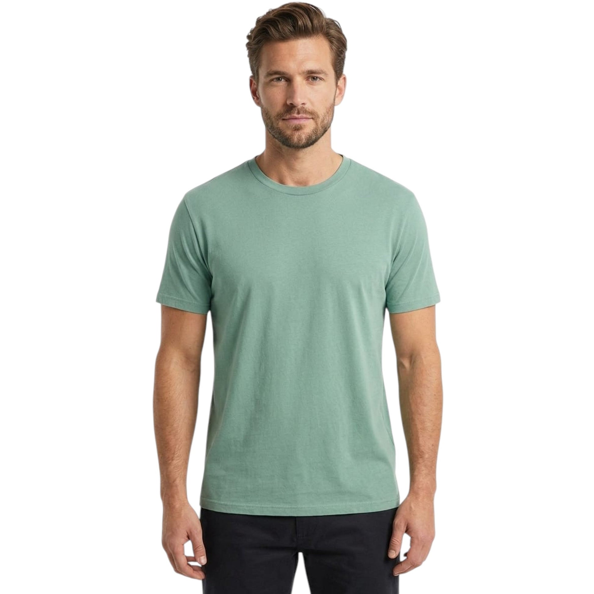 Men's Plain Solid Top,Mint Green
