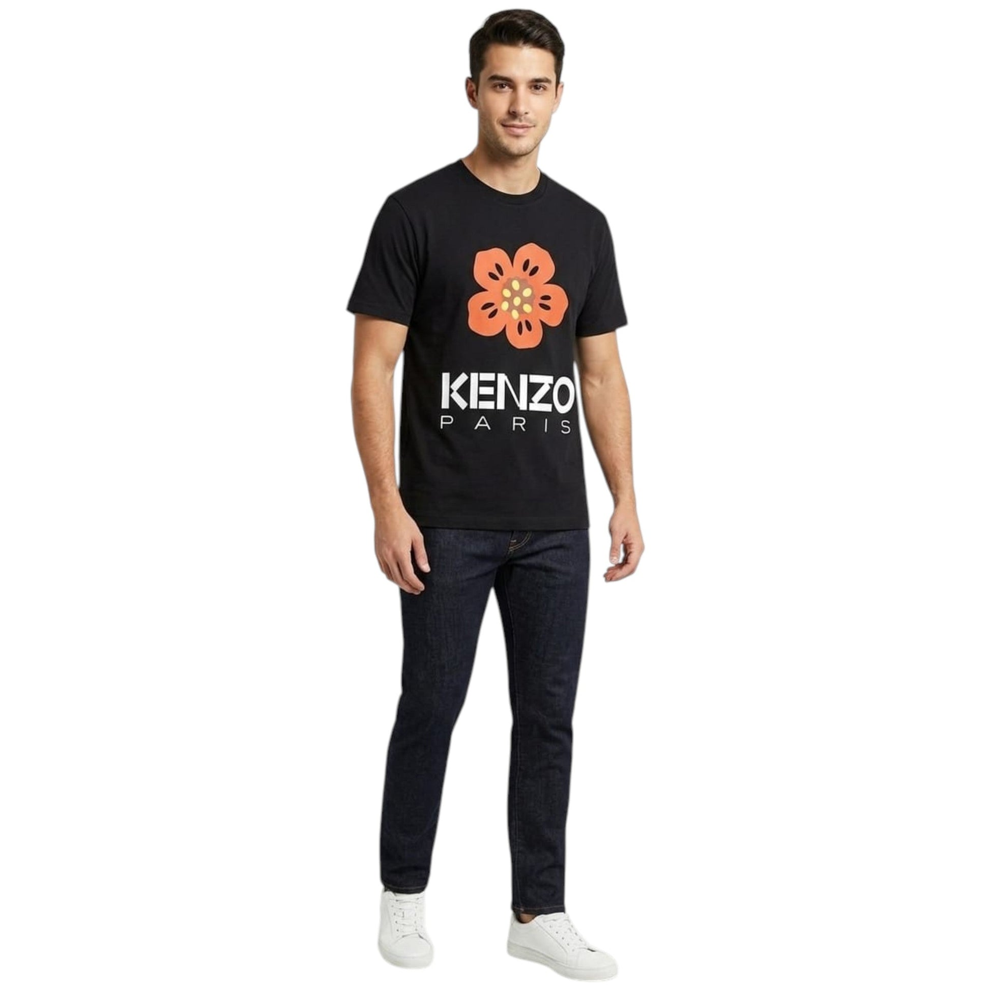 Men's Brand Logo Printed Top,Black