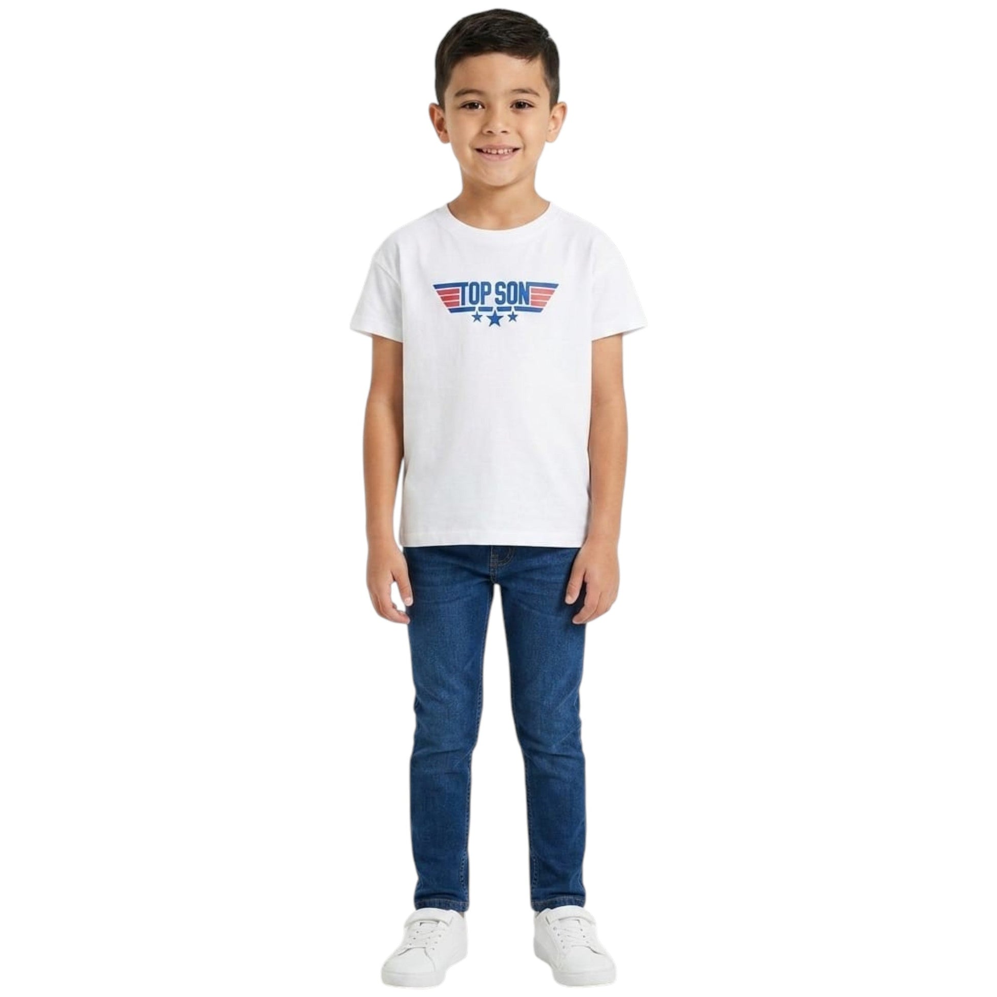 Kids Boy's Printed Top,White